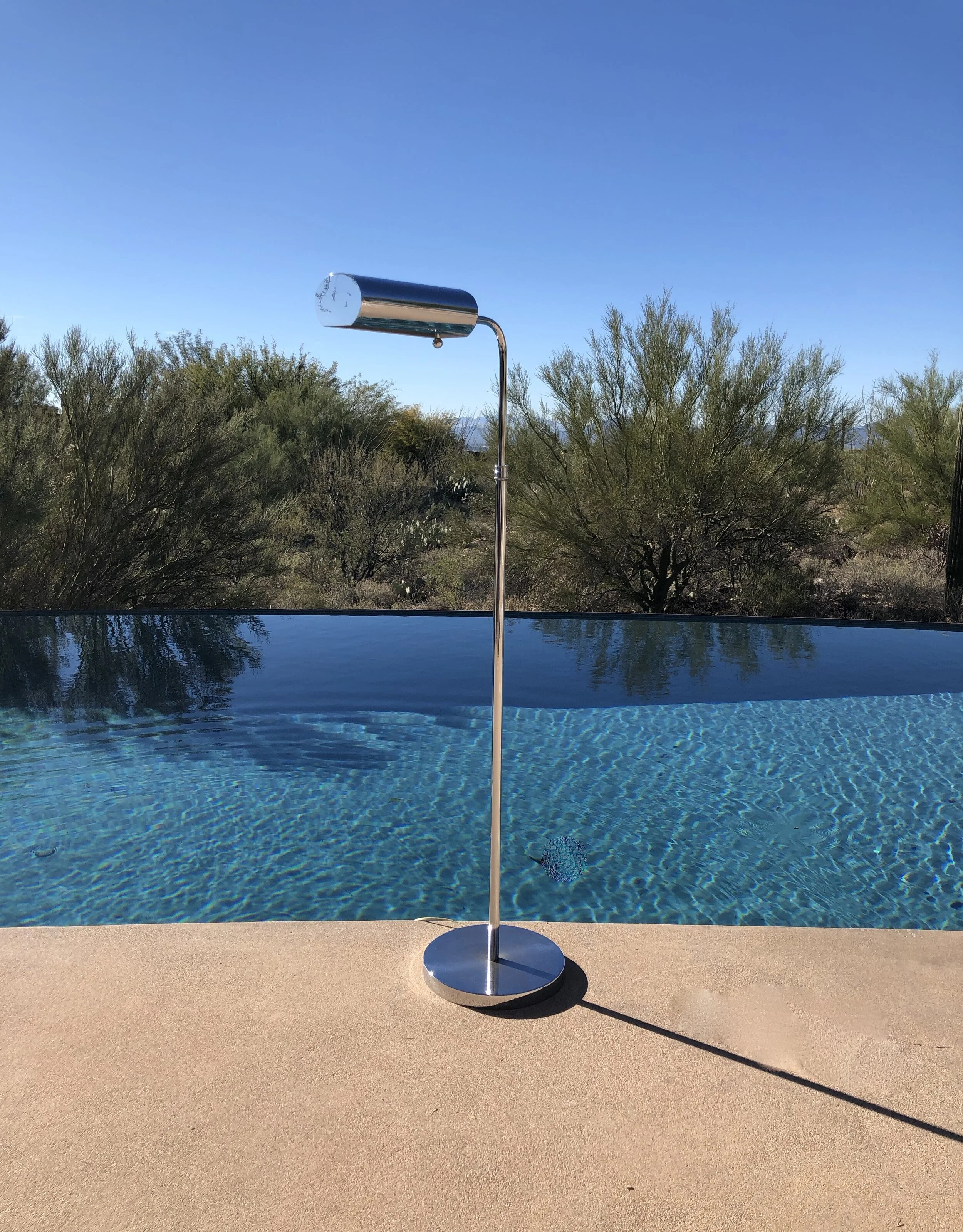 Mid Century Modern Chrome Floor Lamp