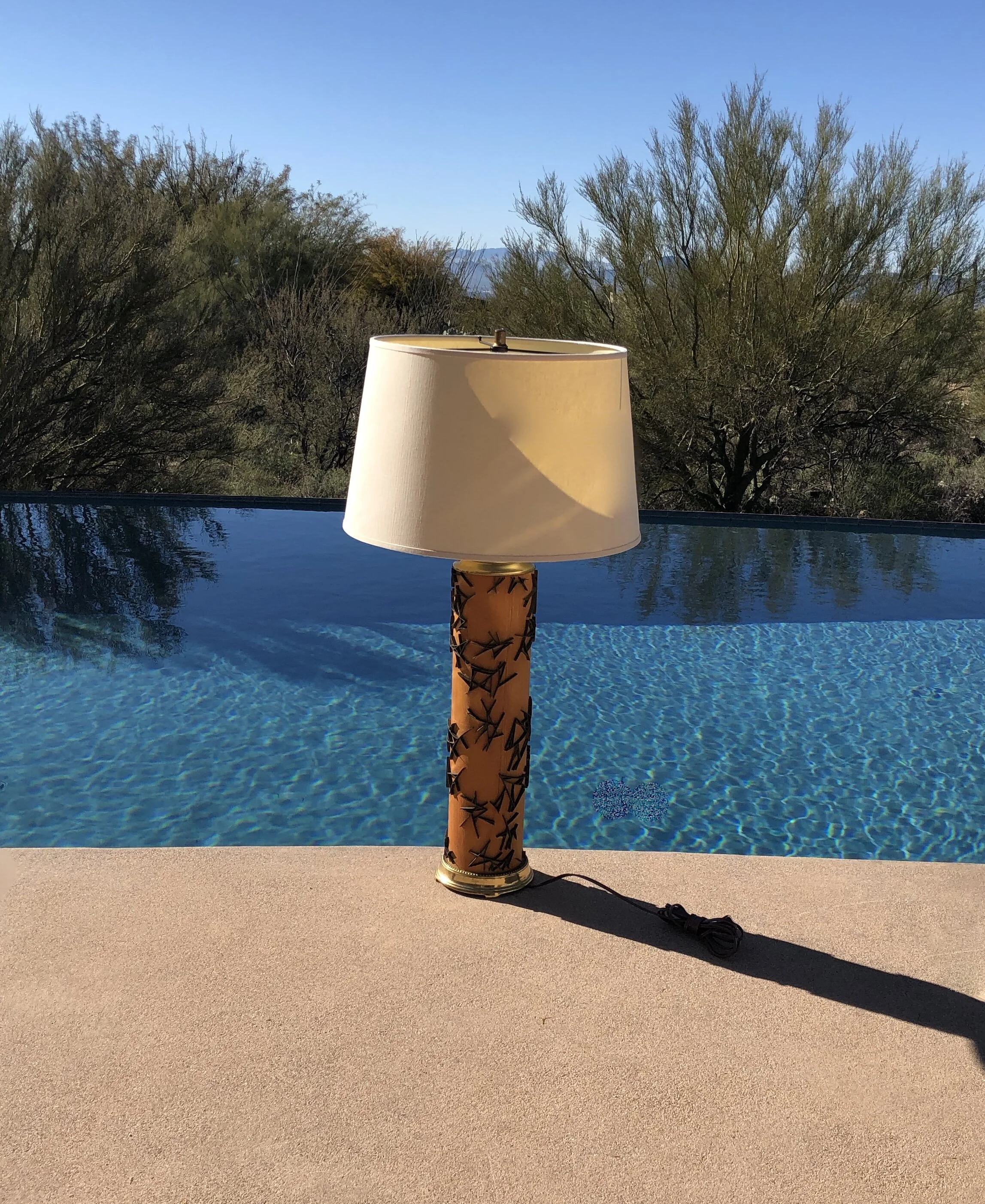 Vintage Wallpaper Roller Lamp