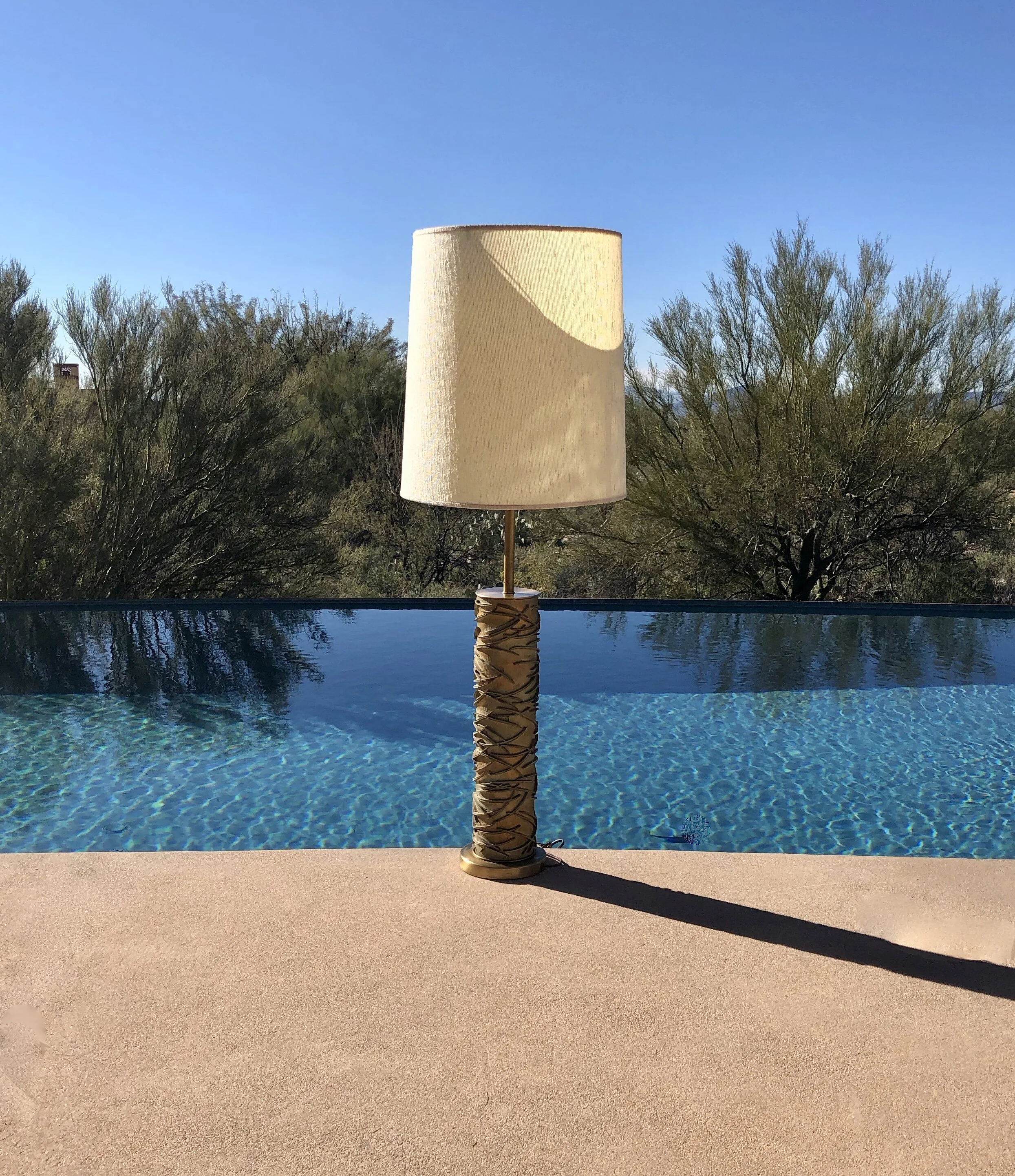 Mid Century Modern Wallpaper Roller Lamp