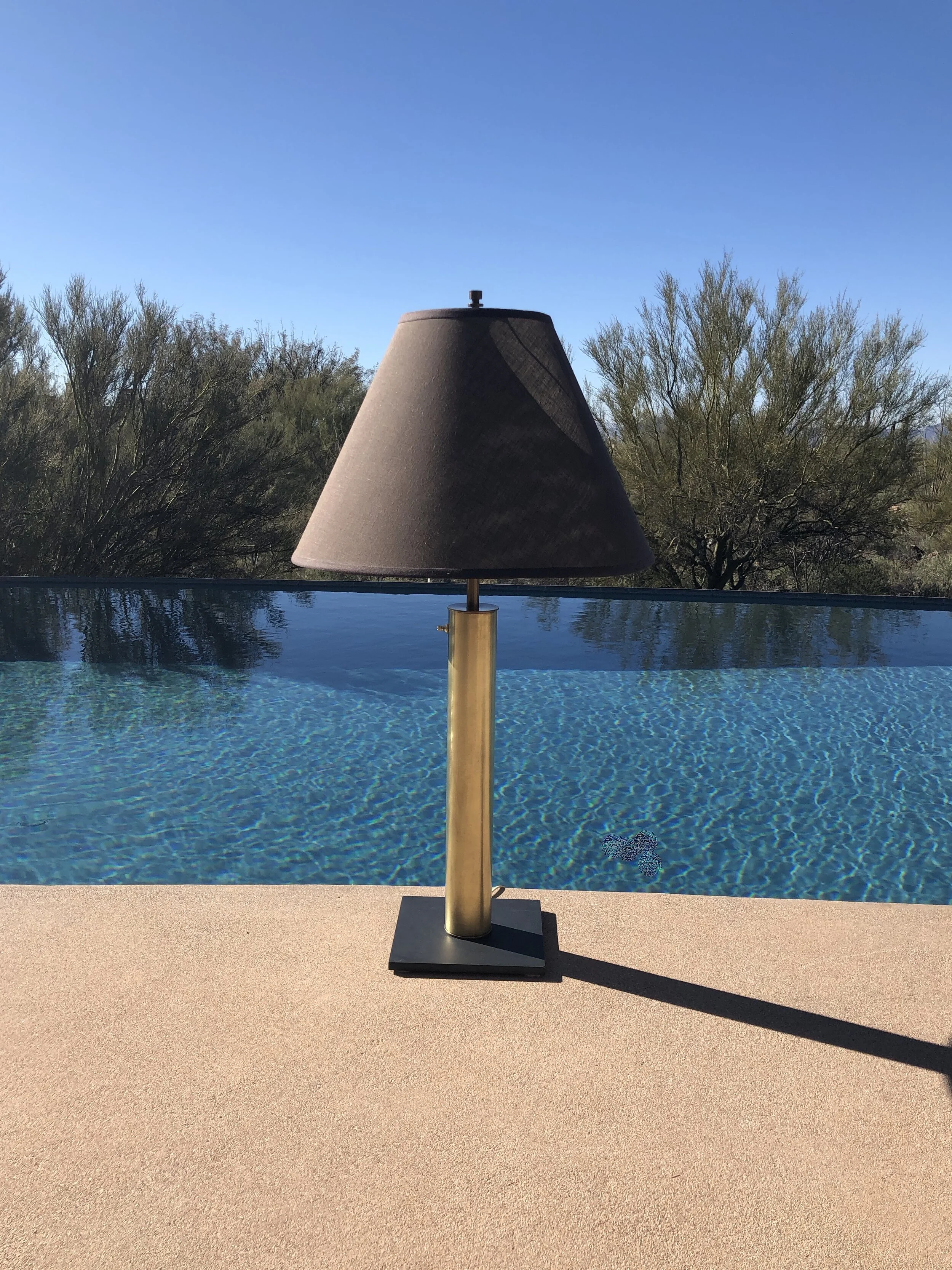 Mid Century Modern Modernist Brass Lamp