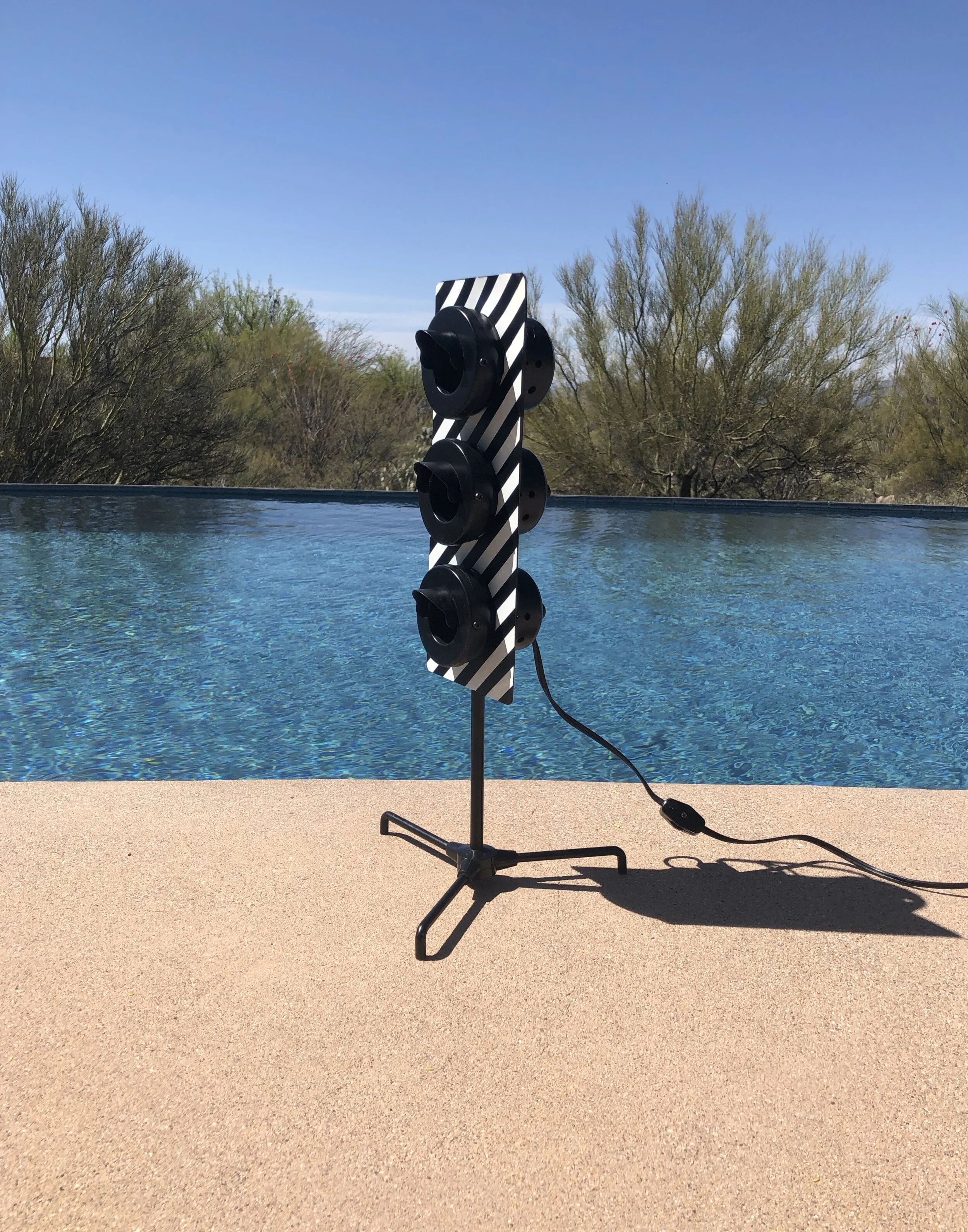 Mid Century Railroad Crossing Lamp