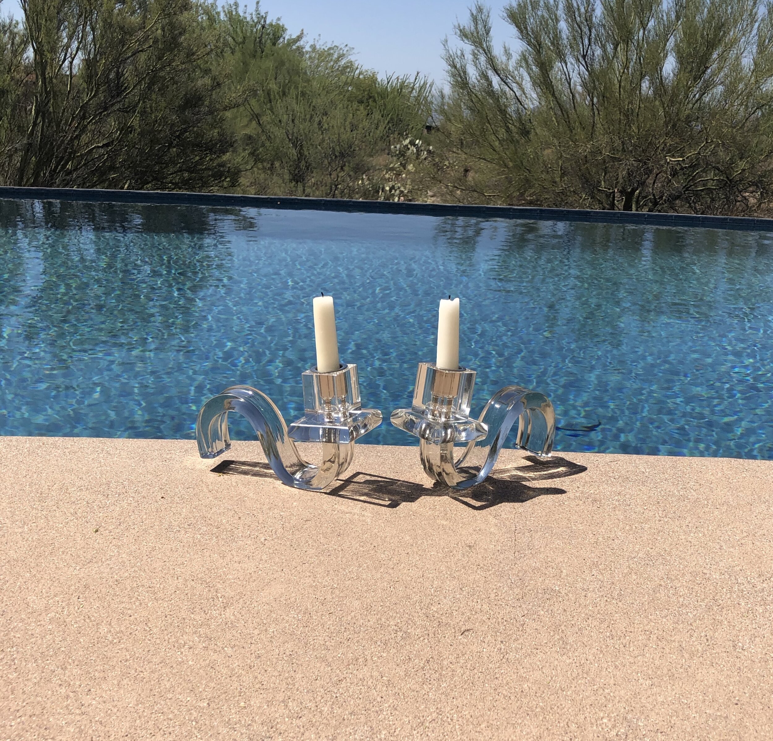 Vintage Crystal Candle Holders