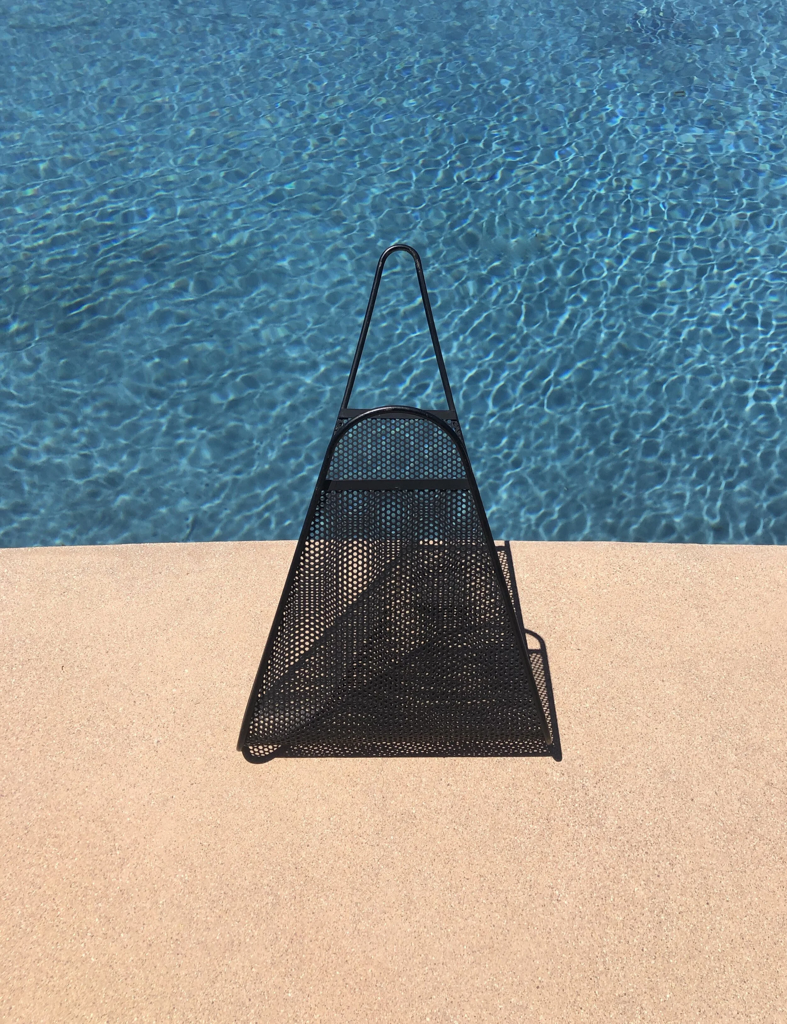 Mid Century Modern Metal Magazine Holder