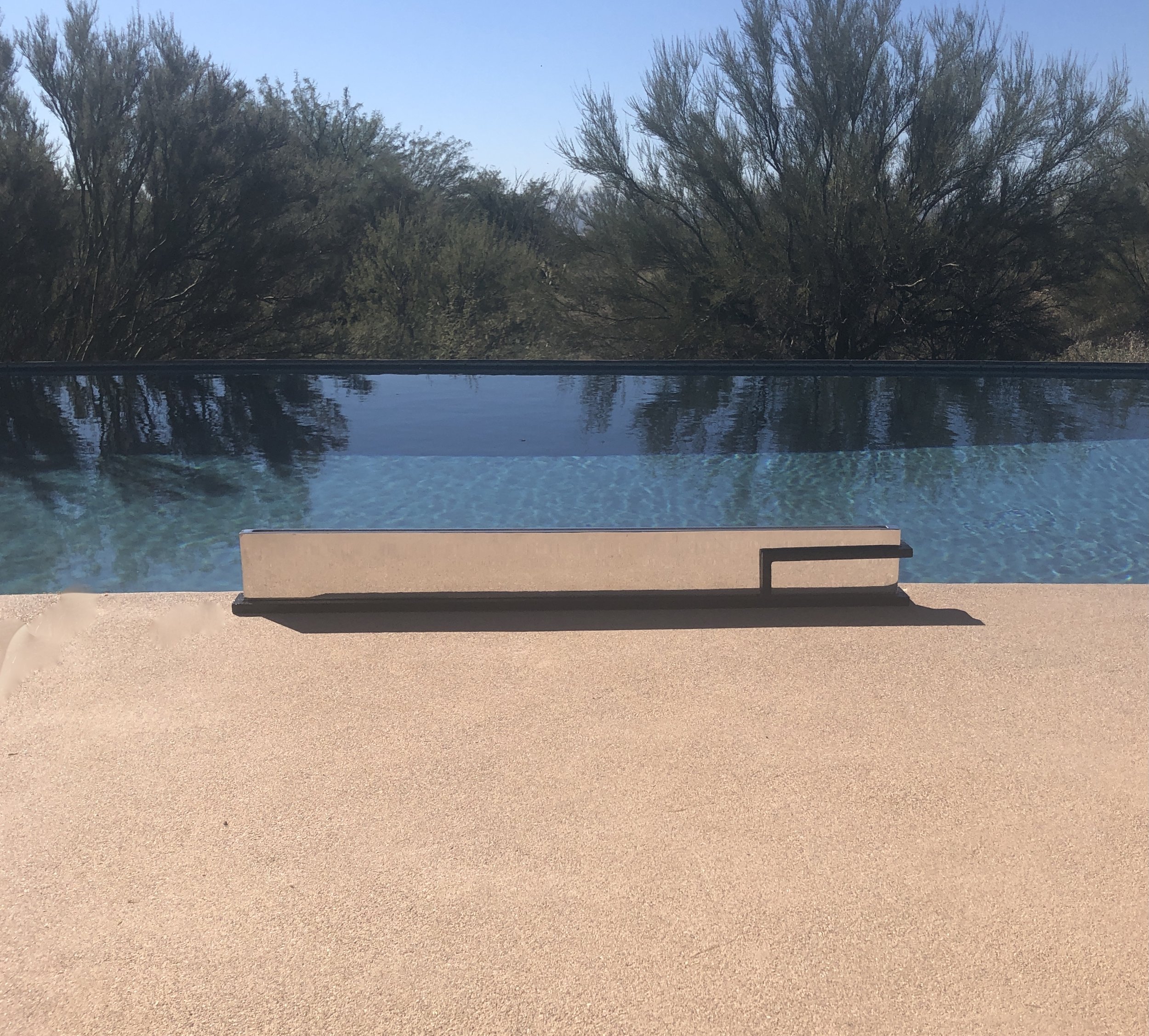 Vintage Michael Aram Chrome and Iron Planter