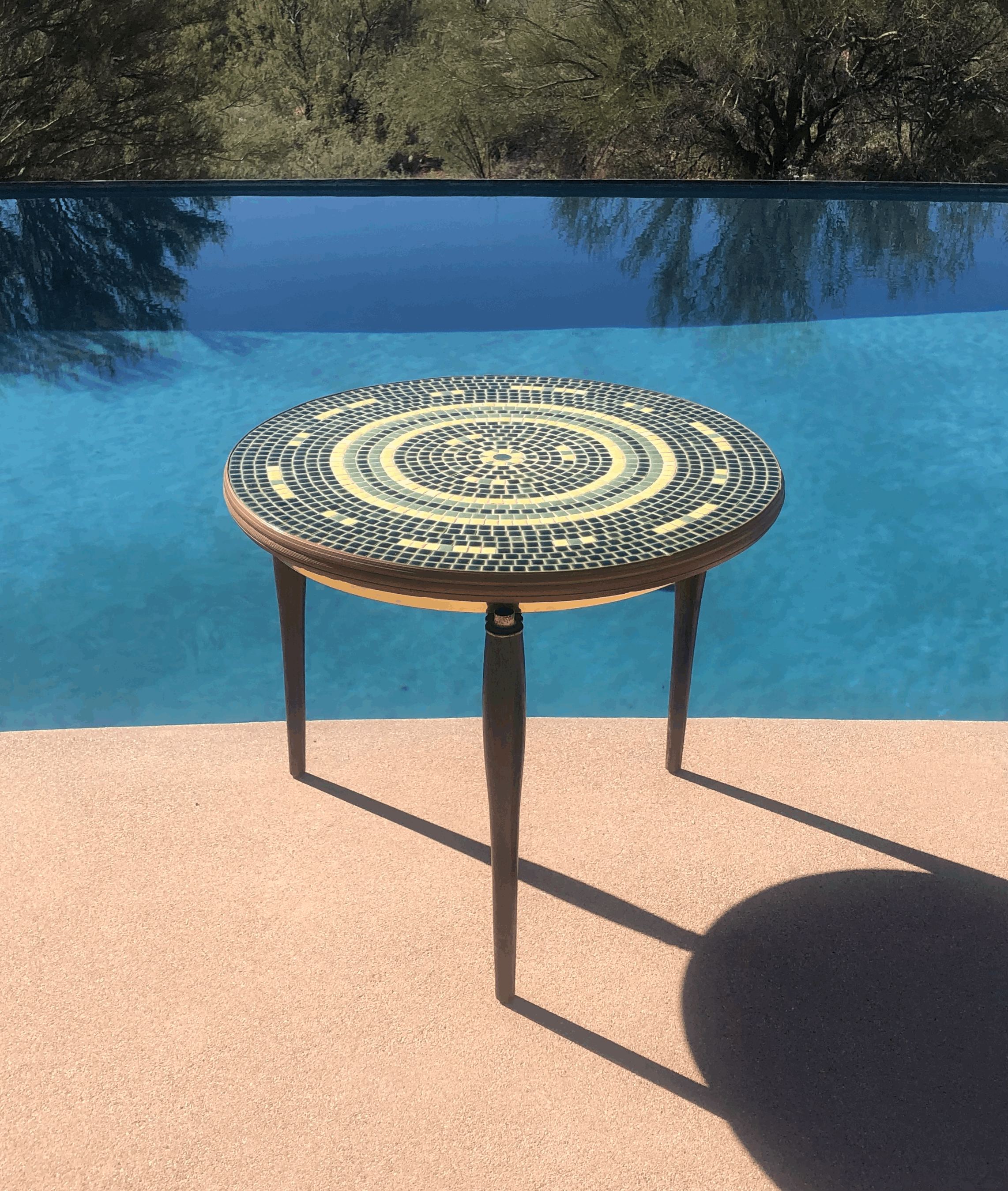 Mid Century Modern Mosaic Tile Table