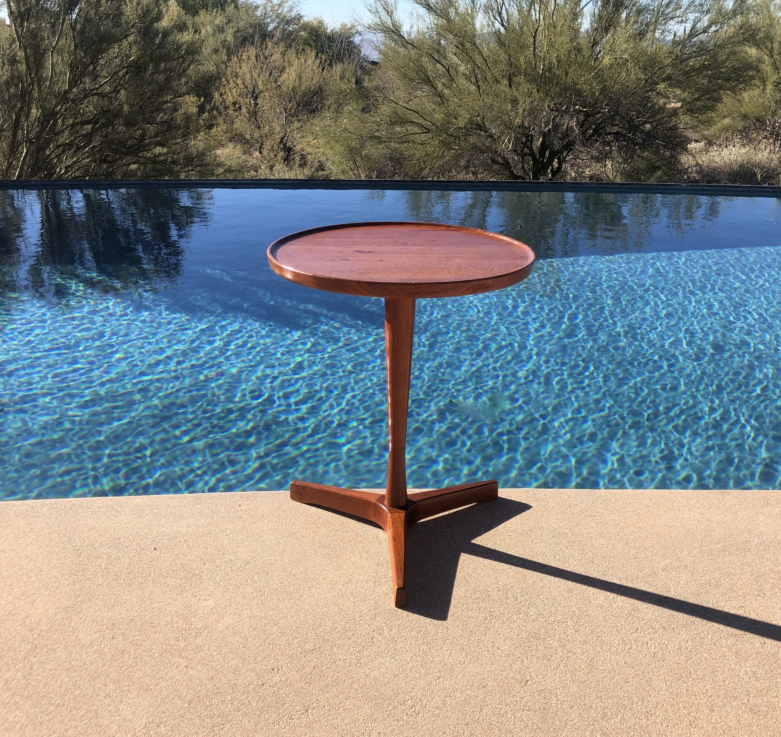 Danish Modern Teak Pedestal Table