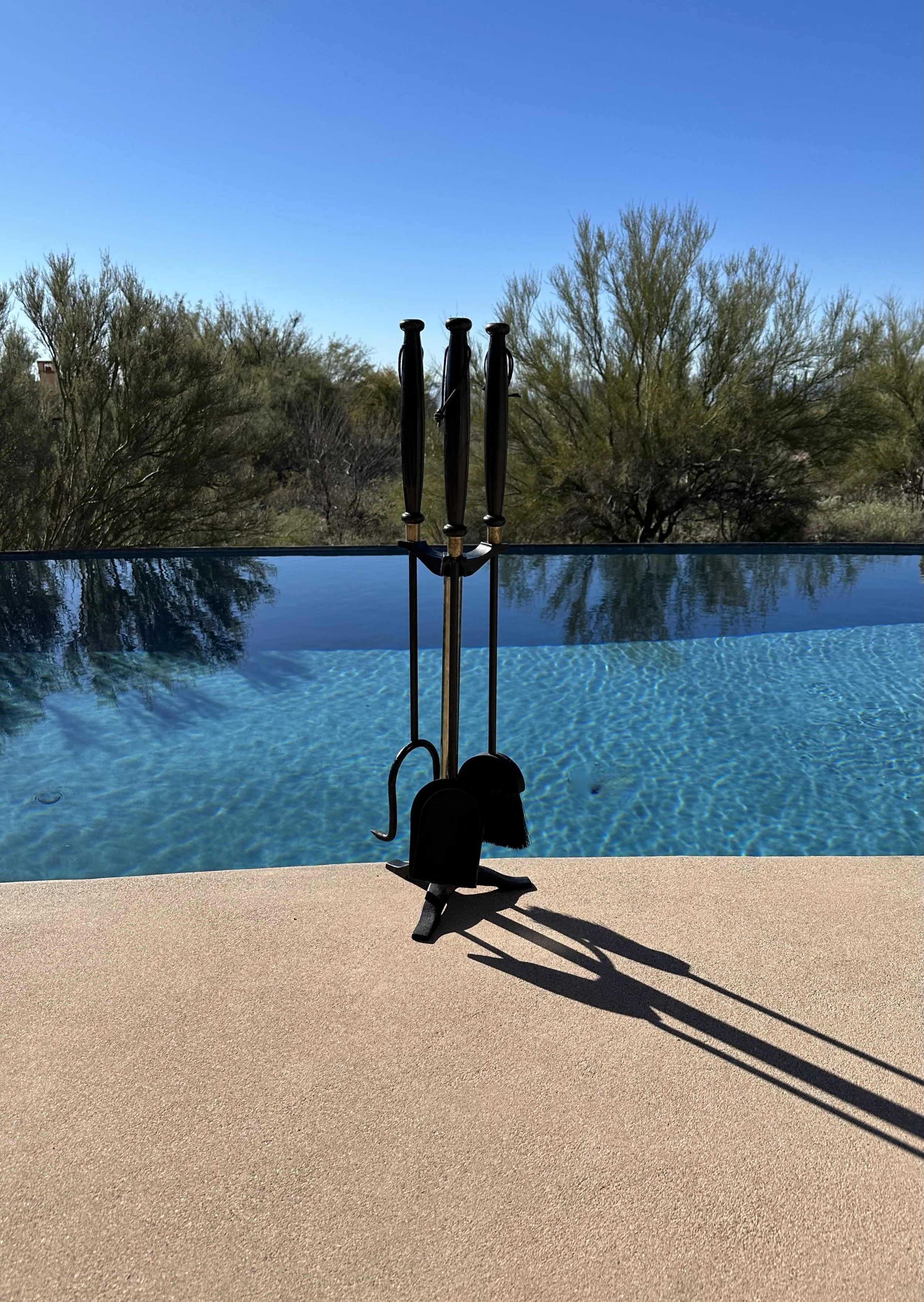 Vintage Iron Fireplace Tool Set