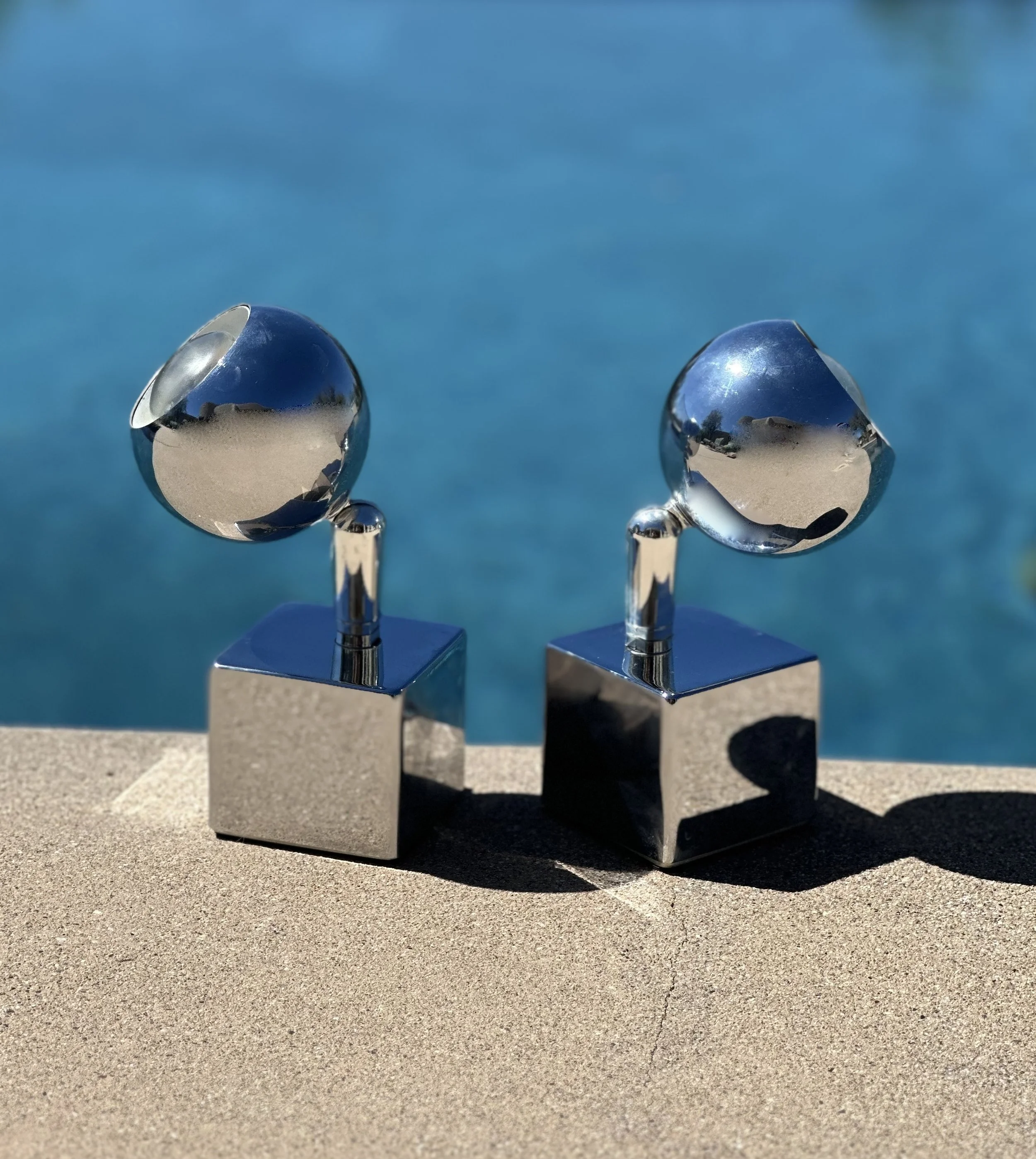 Roxter Mid Century Modern Chrome Eyeball Lights