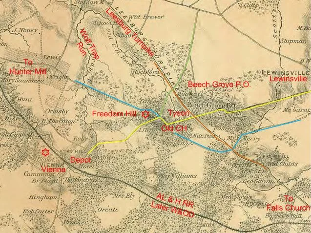 Freedom Hill area (from McDowell Map)