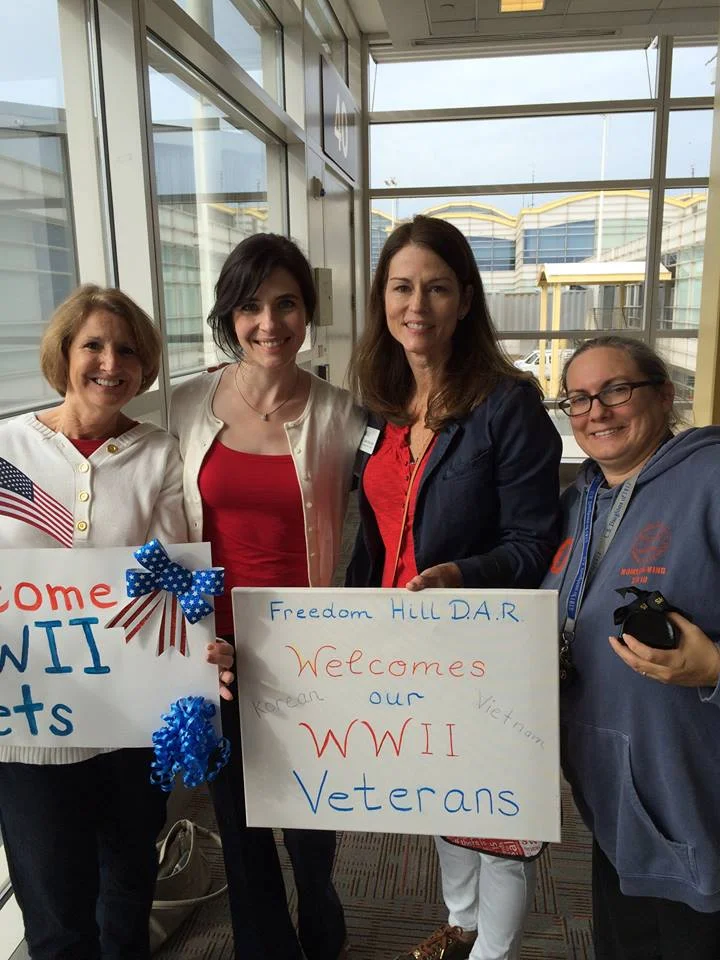 Greeting veterans at DCA