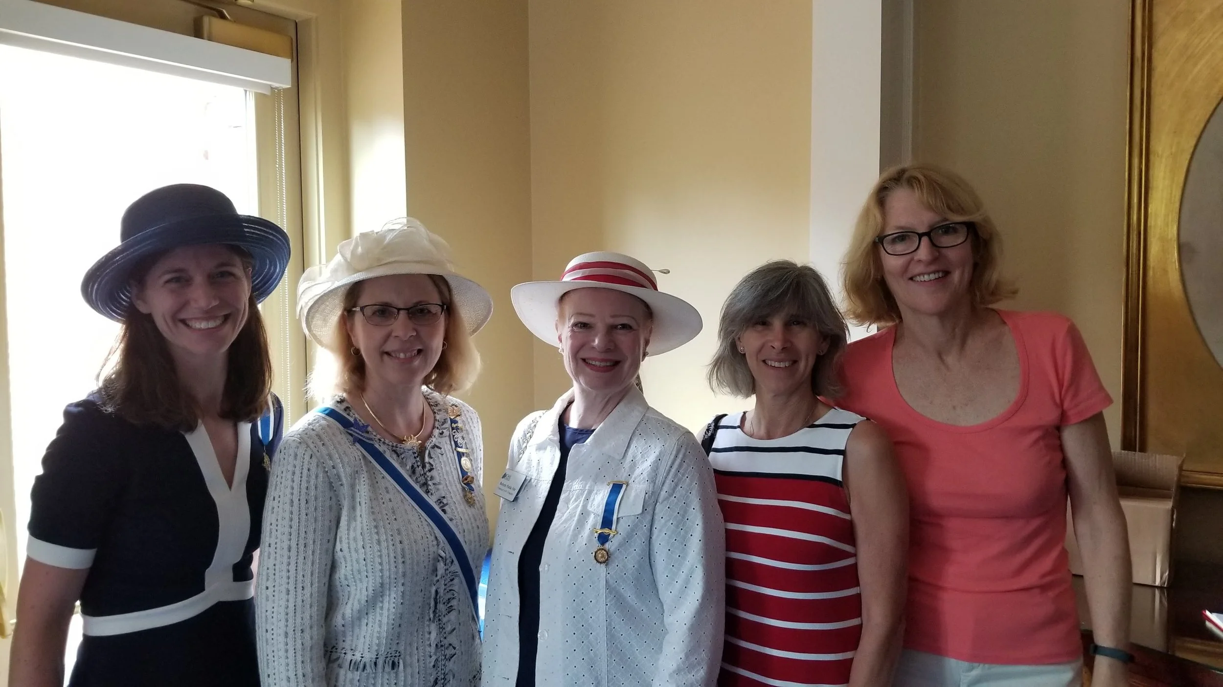 Freedom Hill Daughters attend the George Washington Chapter of the SAR's 58th Annual March to the Tomb and Wreath Laying at Mount Vernon. July 4, 2019