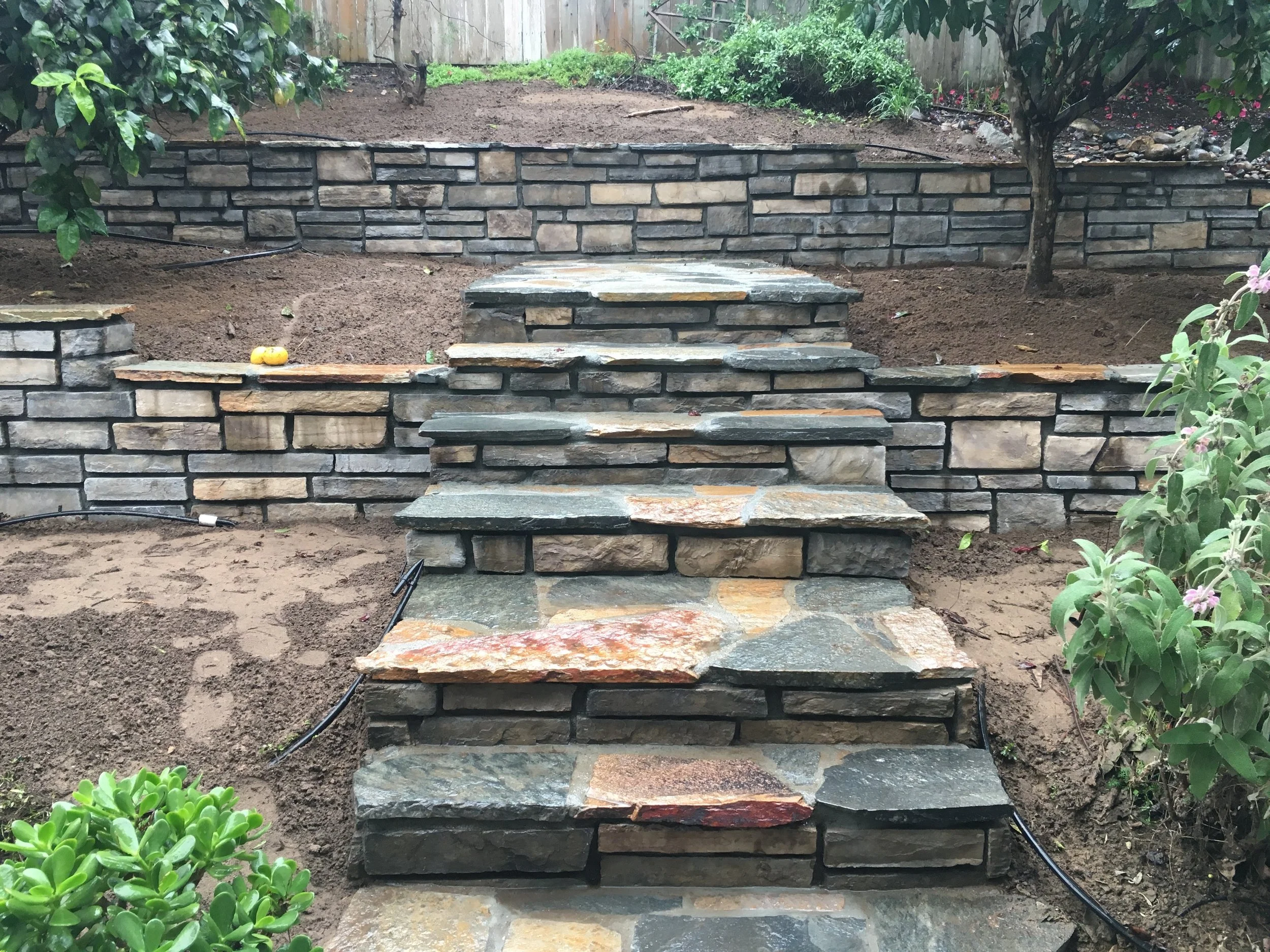 Lucy's FlagStone Stair Case Landscape Grover Beach