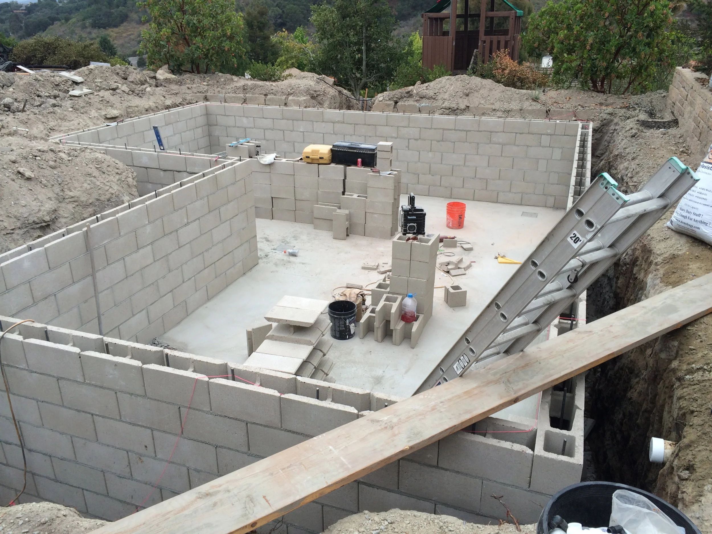 Spoo's Cinder Block Vault CMU Masonry