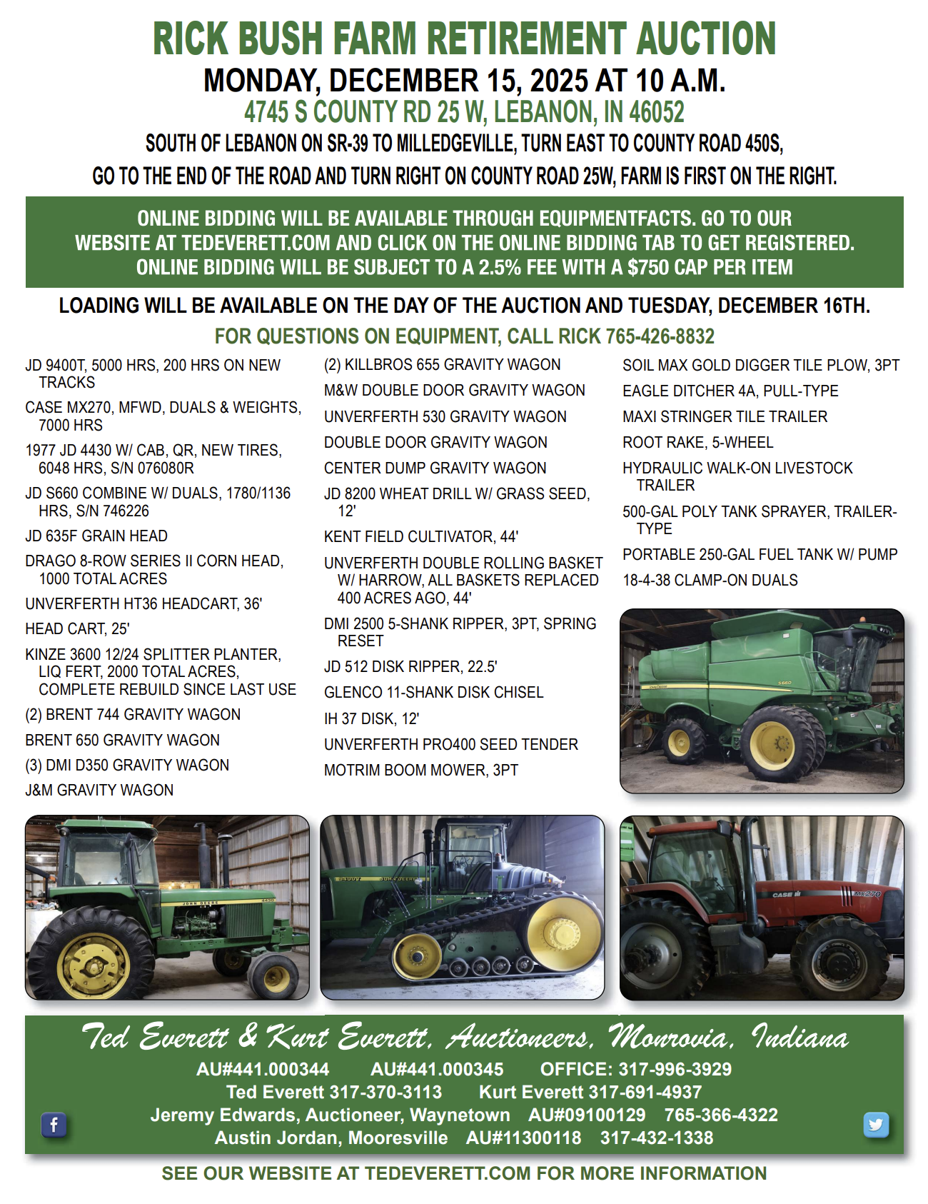 Rick Bush Farm Retirement Auction 