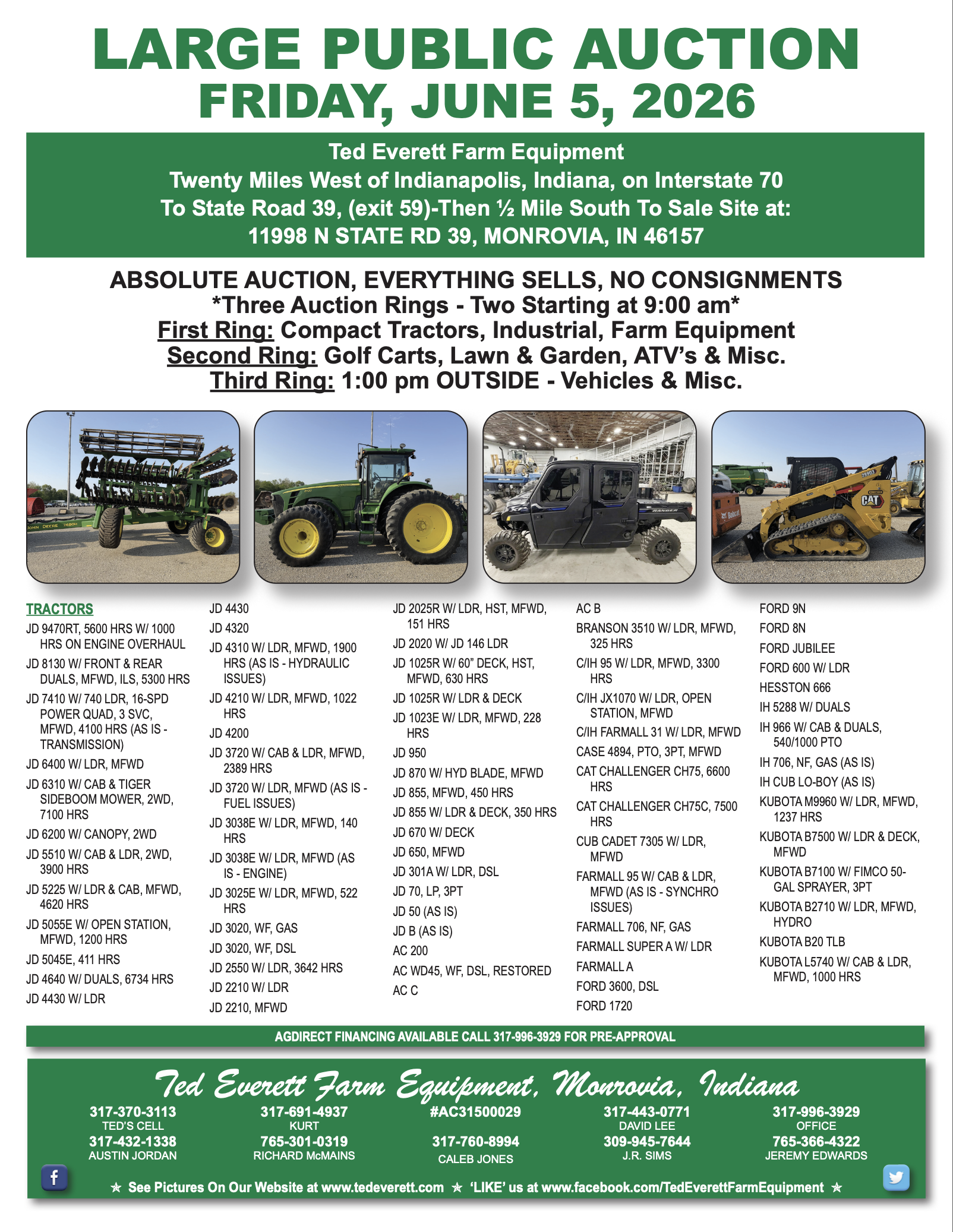 June 5th No-Reserve Auction 