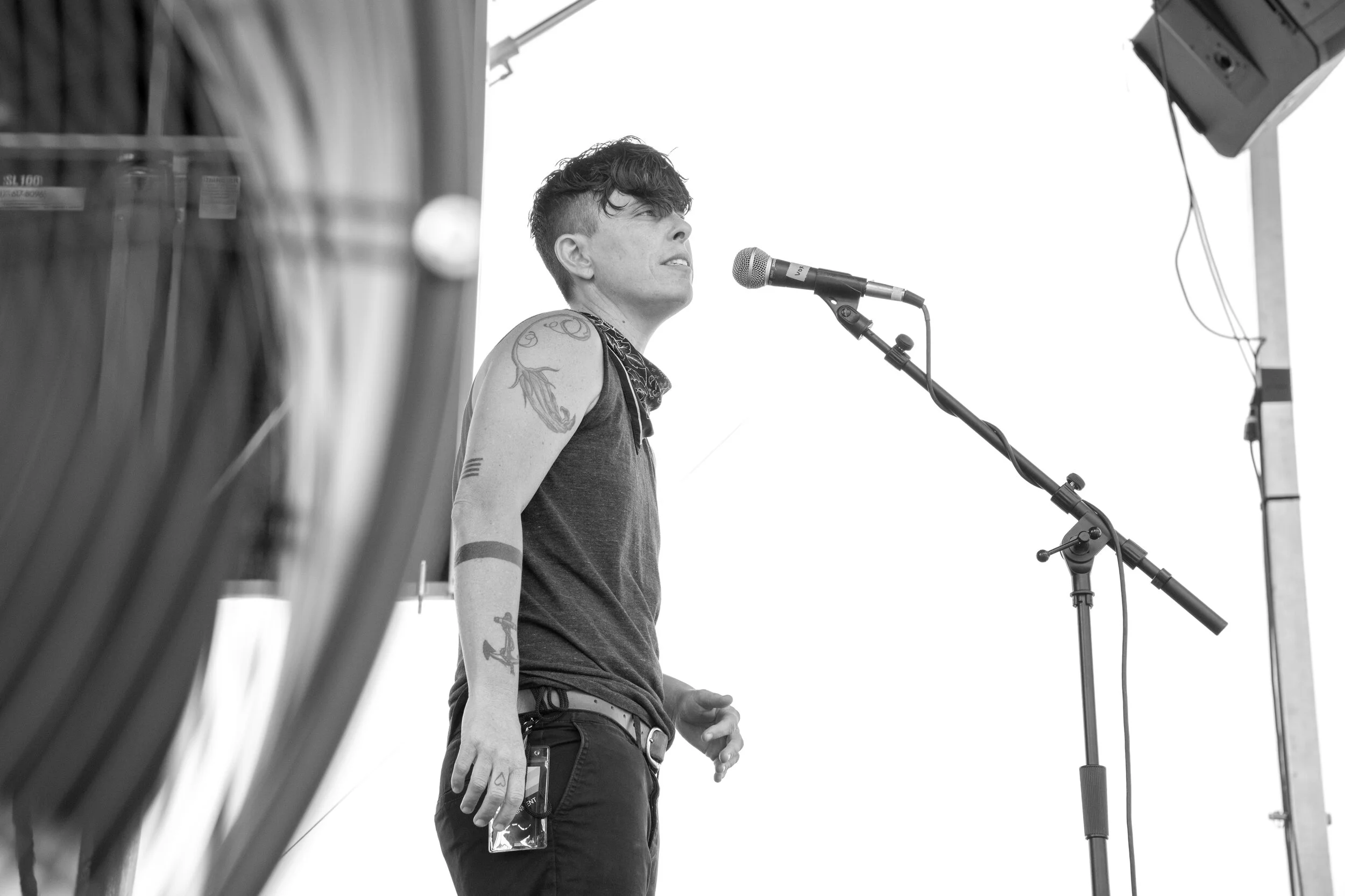 Pictured: National Poet, Andrea Gibson performing at Lancaster Pride 2019