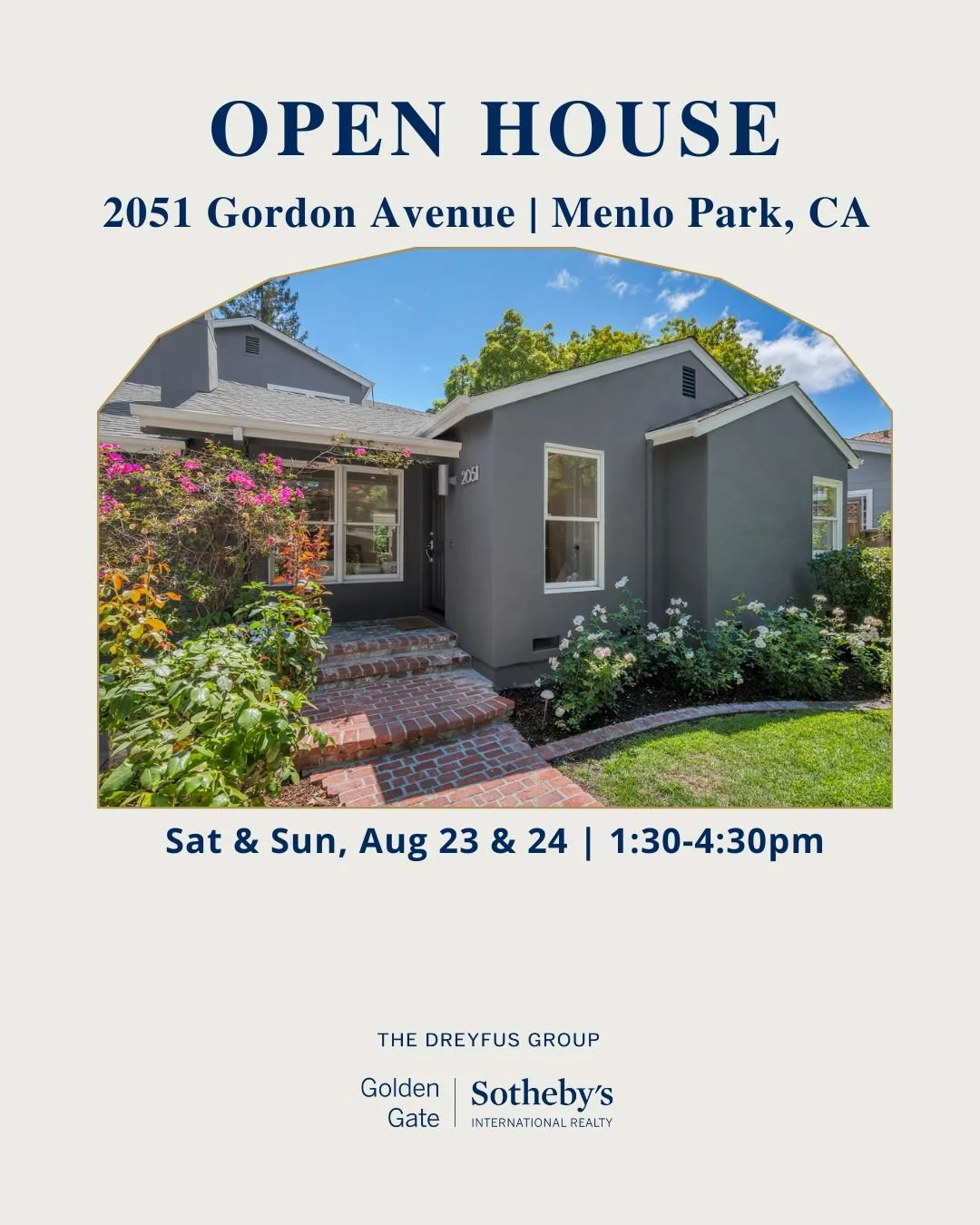 The Dreyfus Group is hosting open houses this weekend, showcasing three exquisite properties located in some of the most desirable neighborhoods of the Peninsula: Menlo Park, Palo Alto, and Los Altos. This is an opportunity for prospective homebuyers