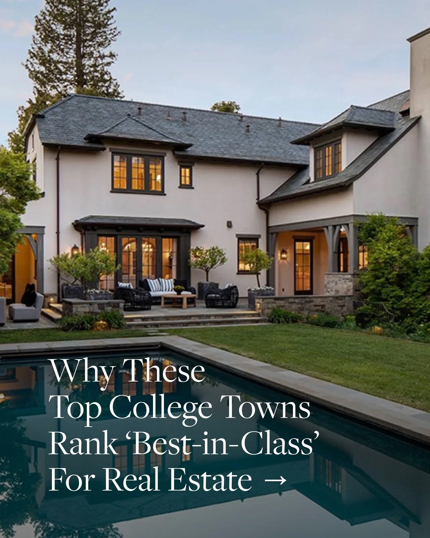 Top college towns are great for students and they are prime real estate markets too. From walkable neighborhoods to world-class culture, see why these locations rank best in class. Read more at: https://tr.ee/OXMxteLU45
#collegetowns #PaloAlto #BestC