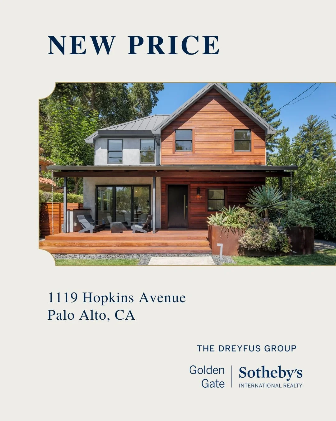 Price adjustment at 1119 Hopkins Avenue in #PaloAlto. A 5-bedroom, 3.5-bath modern chic home in the heart of Palo Alto&rsquo;s highly sought-after Community Center neighborhood that offers a turnkey, light-filled lifestyle with seamless indoor/outdoo