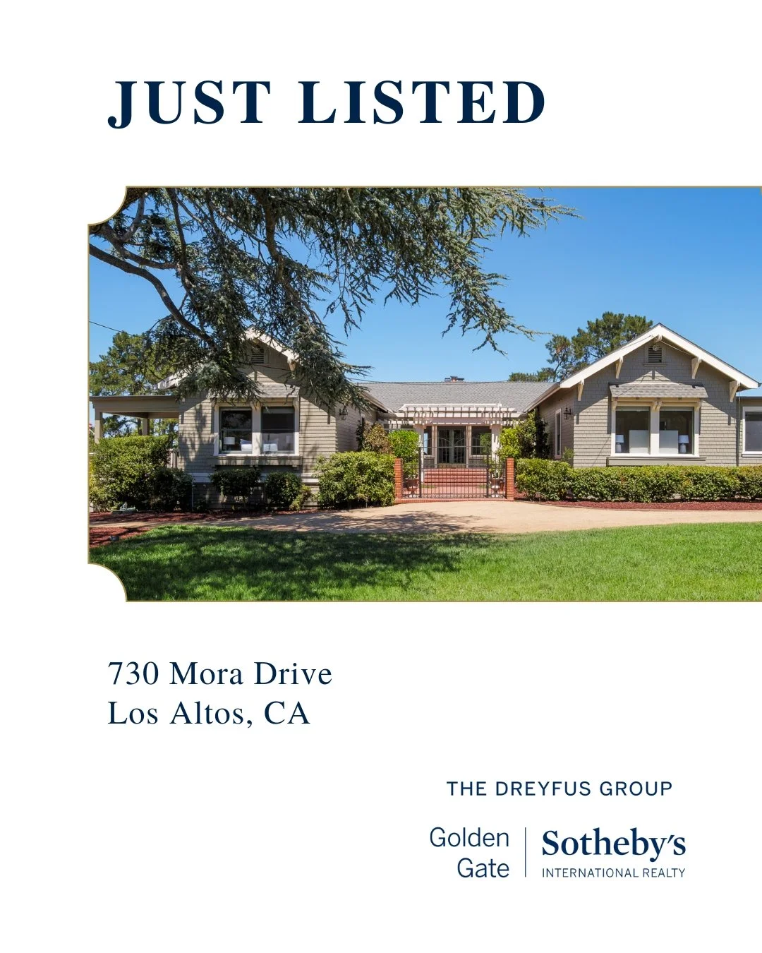 Just listed &ndash; 730 Mora Drive in Los Altos. An outstanding opportunity to purchase a 1.63-acre lot with a gracious turn-of-the-century 4-bedroom home. Located in one of Los Altos&rsquo;s most coveted neighborhoods, this classic residence offers 
