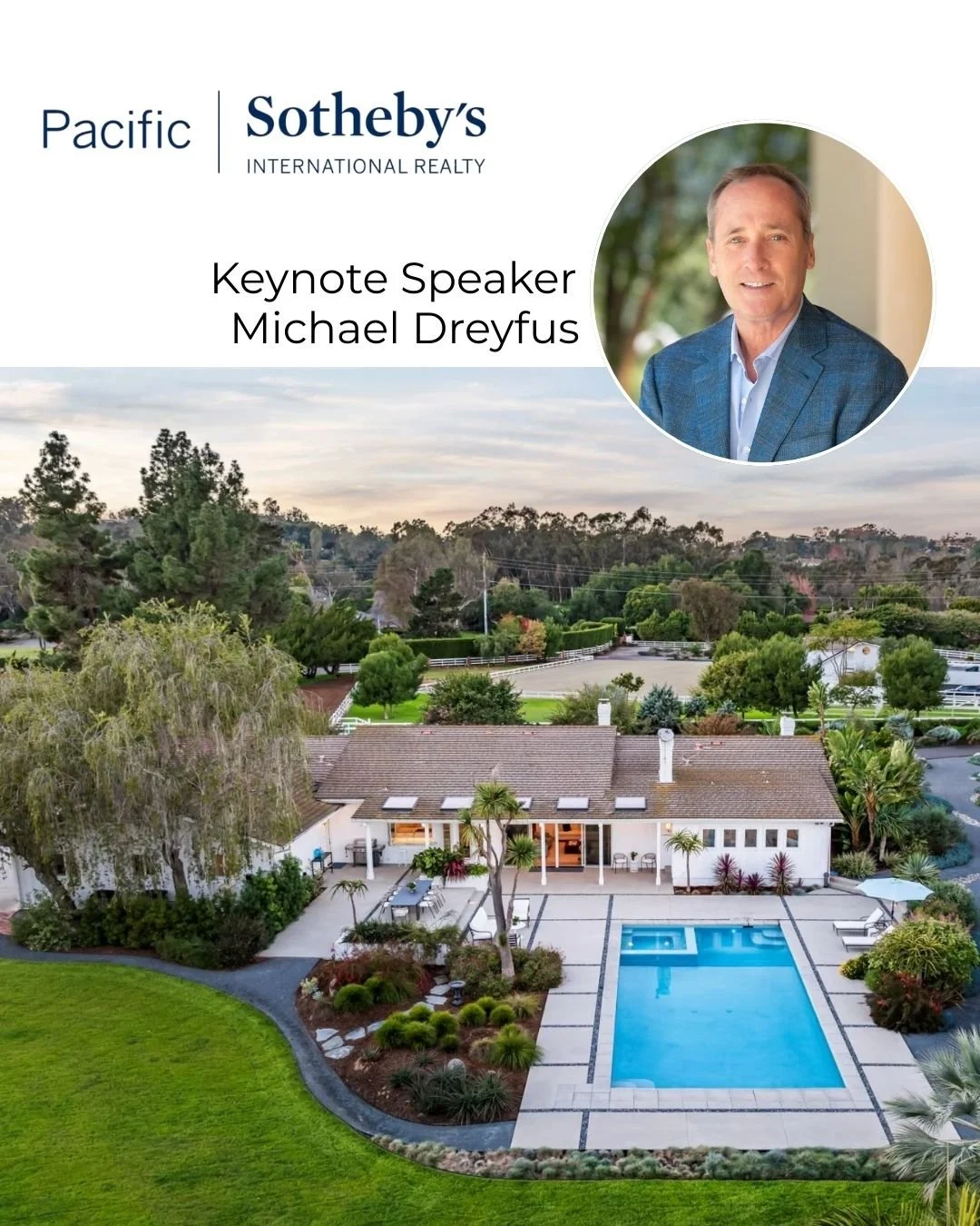Our friends @pacificsothebysrealty will be hosting our own Michael Dreyfus as the keynote speaker at their upcoming networking event on March 26th. Michael will be sharing his insights as a top global real estate advisor on how to build a successful 