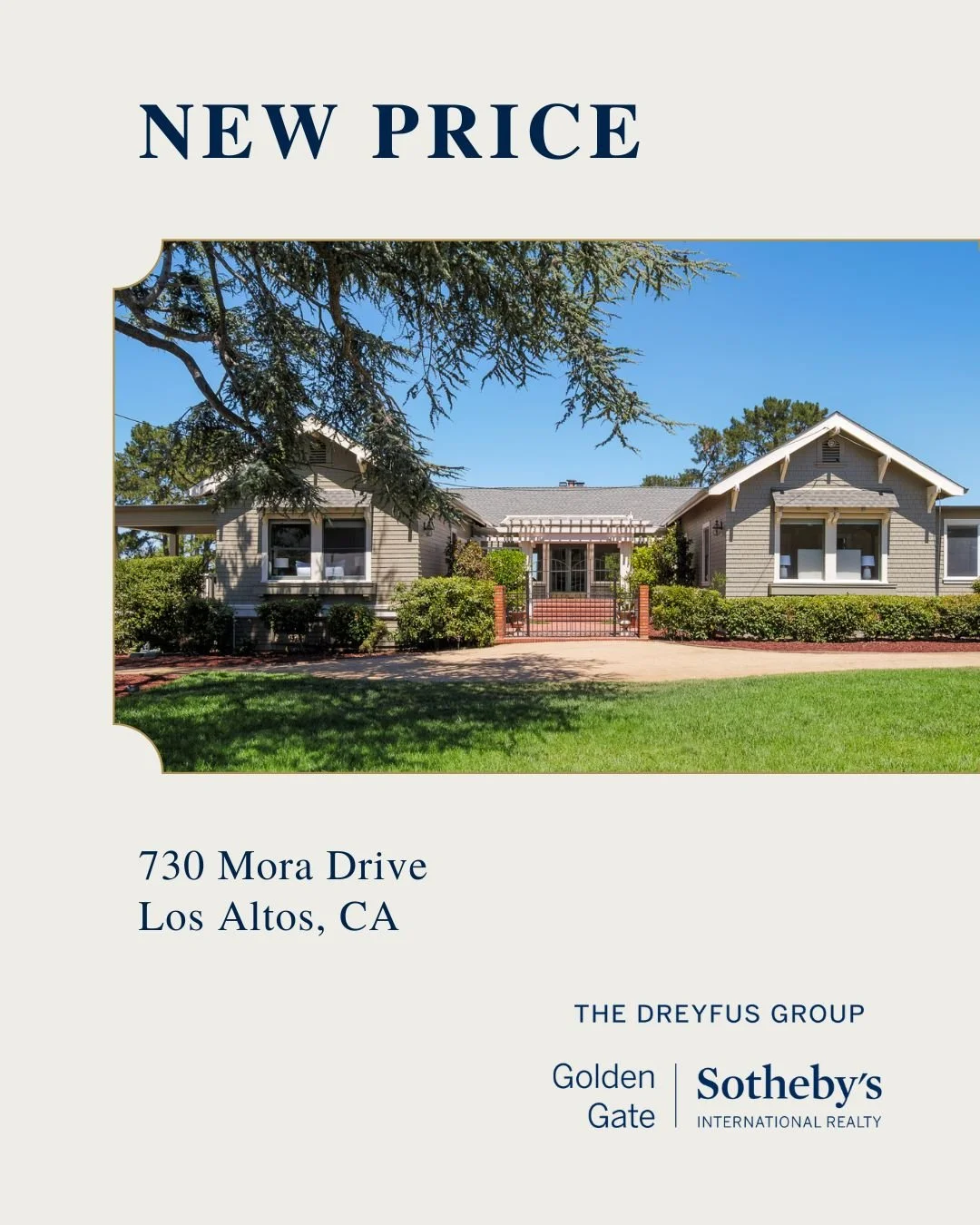 New price at 730 Mora Drive in Los Altos. An outstanding opportunity to purchase a 1.63-acre lot with a gracious turn-of-the-century 4-bedroom home. Located in one of Los Altos&rsquo;s most coveted neighborhoods, this classic residence offers timeles