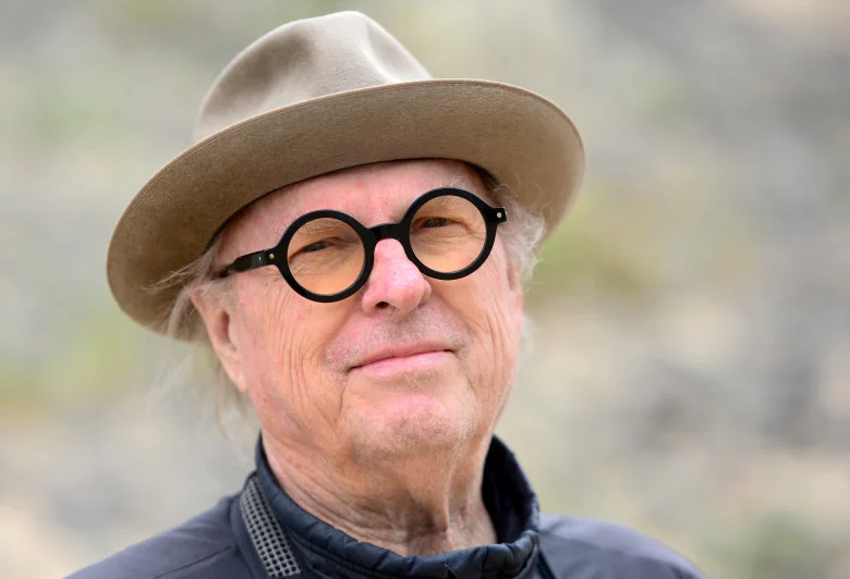 Graphic and visual artist John Van Hamersveld, at the site of the 510-foot round mural installation on Tuesday, April 24,2018 in El Segundo. The mural marks the completion of the Los Angeles Department of Water and Power�s (LADWP) Scattergood tank renewal project. This art mural is comprised of 51 individual panels that are10-foot by 32-foot each. (Photo by Dean Musgrove, Los Angeles Daily News/SCNG)