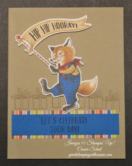 This card uses the Birthday Delivery Bundle , which includes the stamp set, framelits dies, and designer series paper.