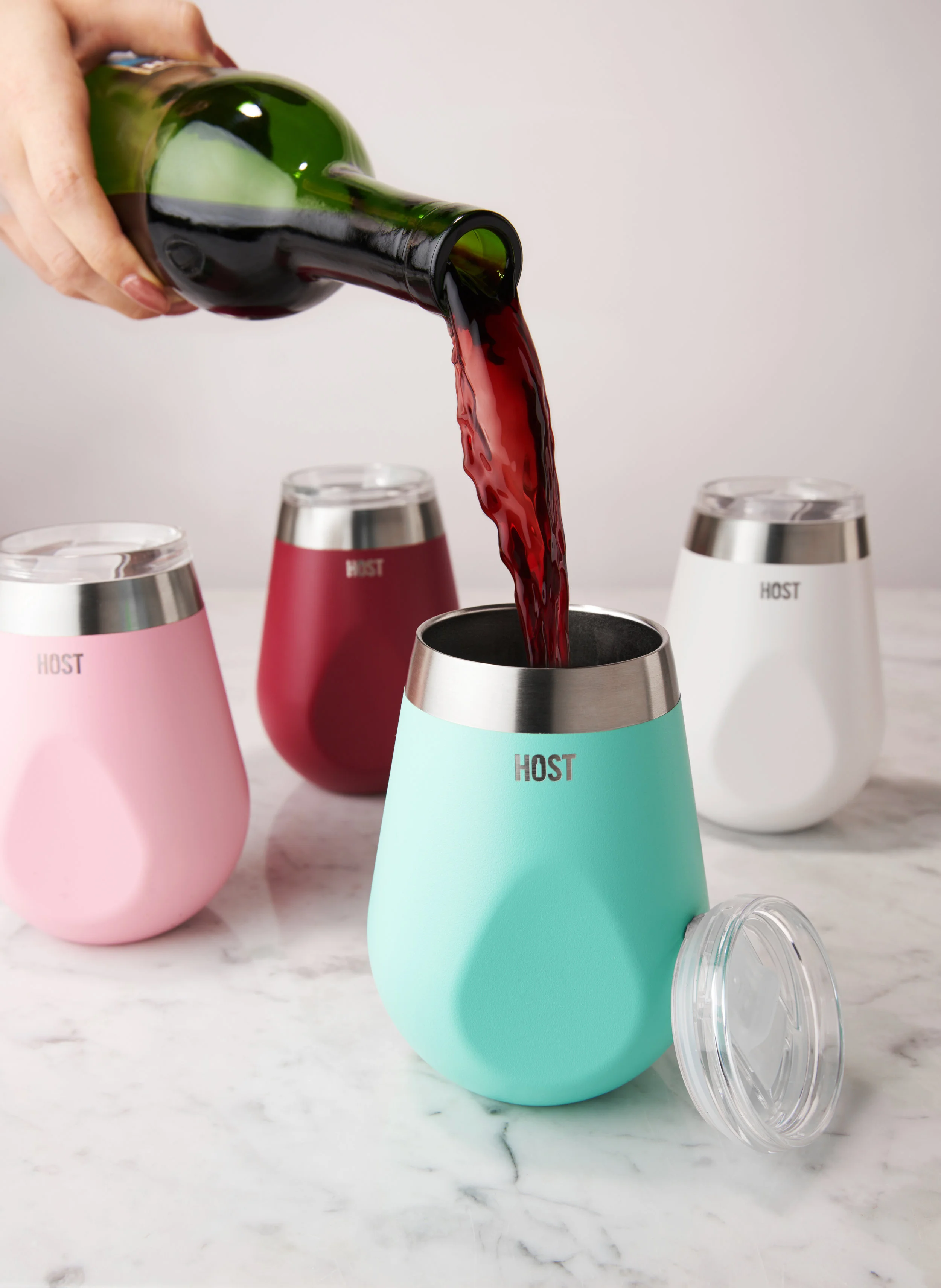double walled stainless steel wine glass for HOST // 2018