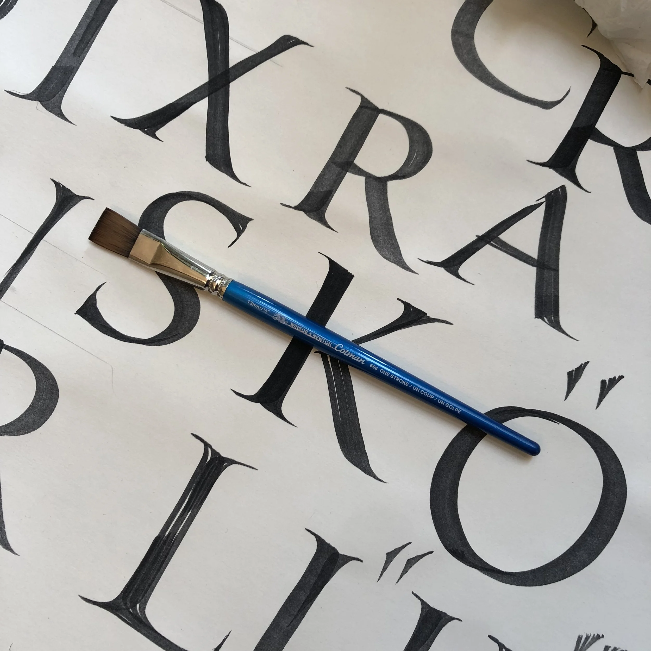 La capitale romaine au pinceau plat