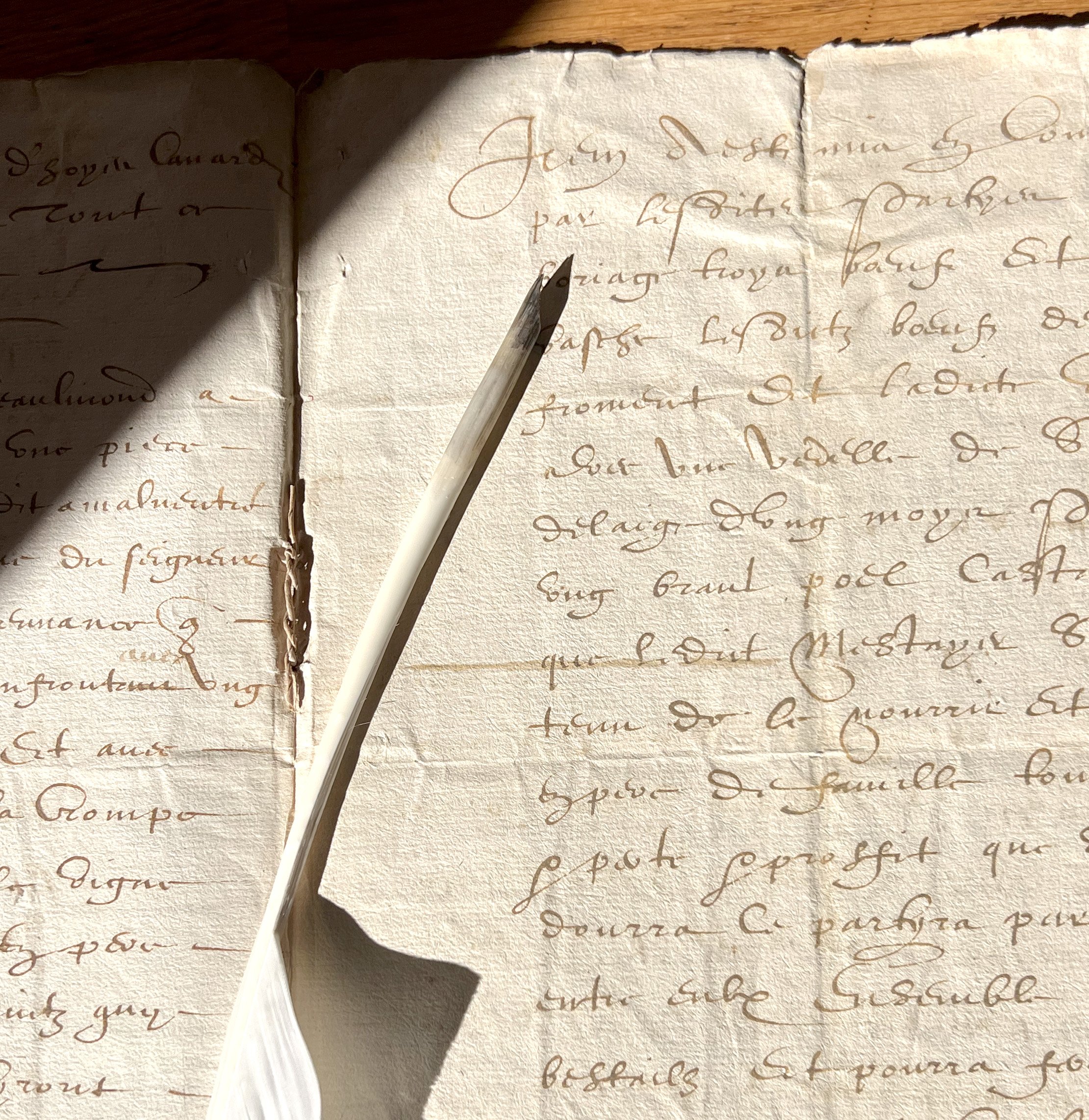 Une écriture notariale