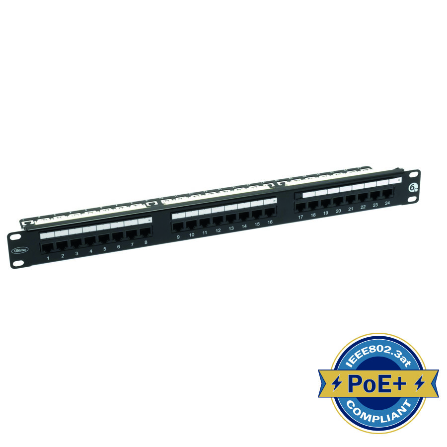 779333_1 Cat 6 UTP 24 Port Rear Punch Patch Panel (Front with PoE).jpg