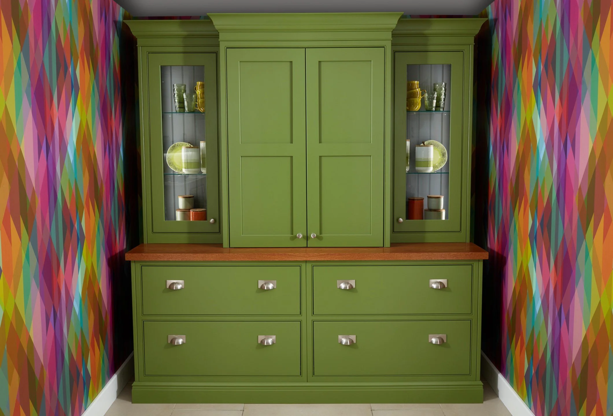 Burbidge Langton in-frame kitchen range – painted ash timber with internal cockbead detail by Atlantic Bathrooms & Kitchens, Norwich