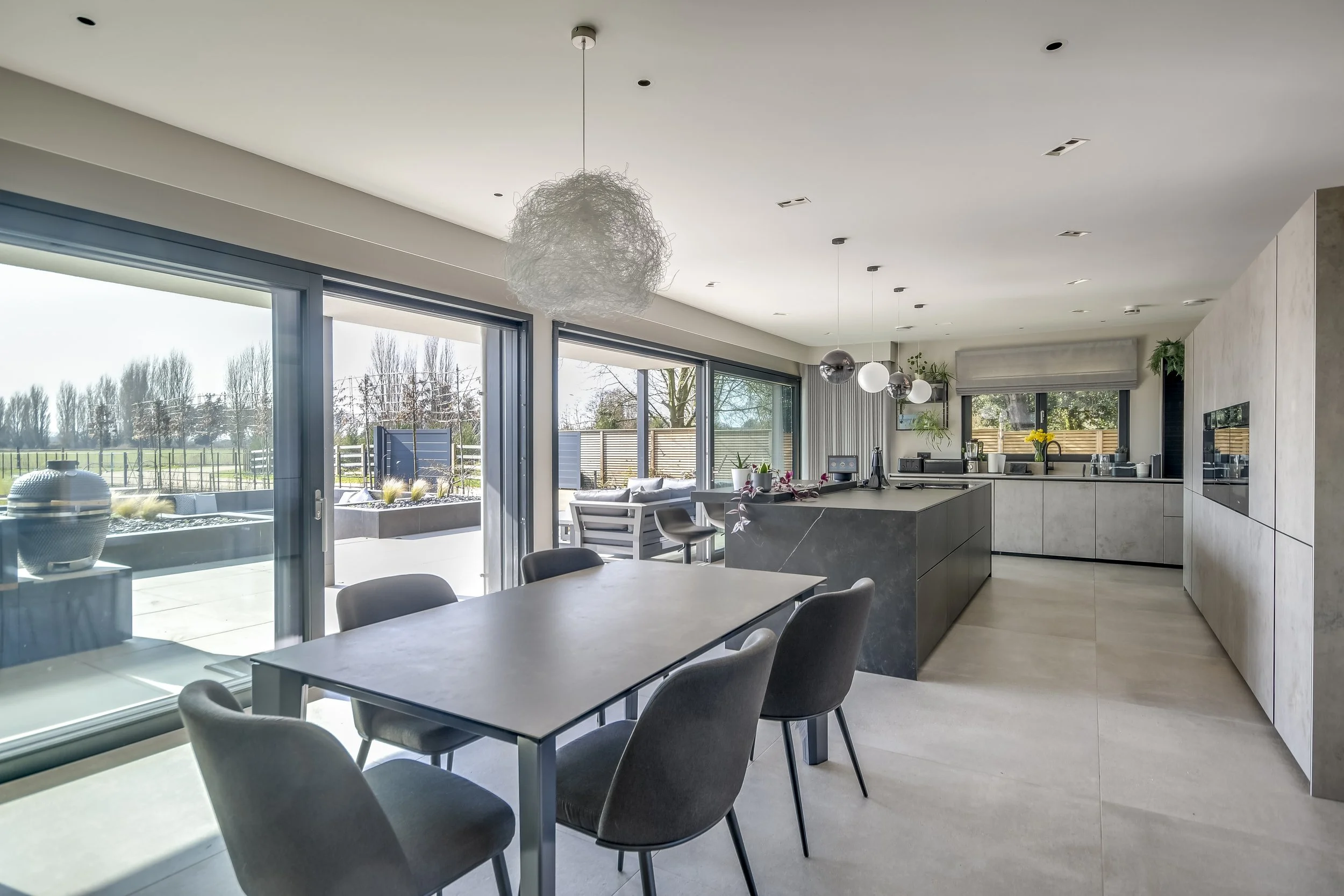 Modern ceramic kitchen designed by Atlantic using next125 cabinetry