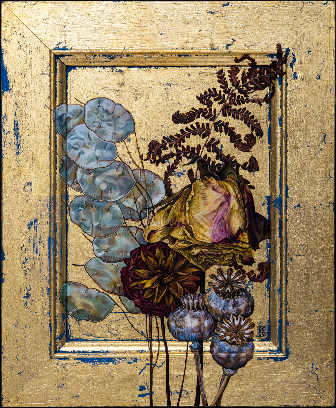 ‘Stalwart’, Oil and Gold Leaf on Panel, 27 x22 cm, SOLD