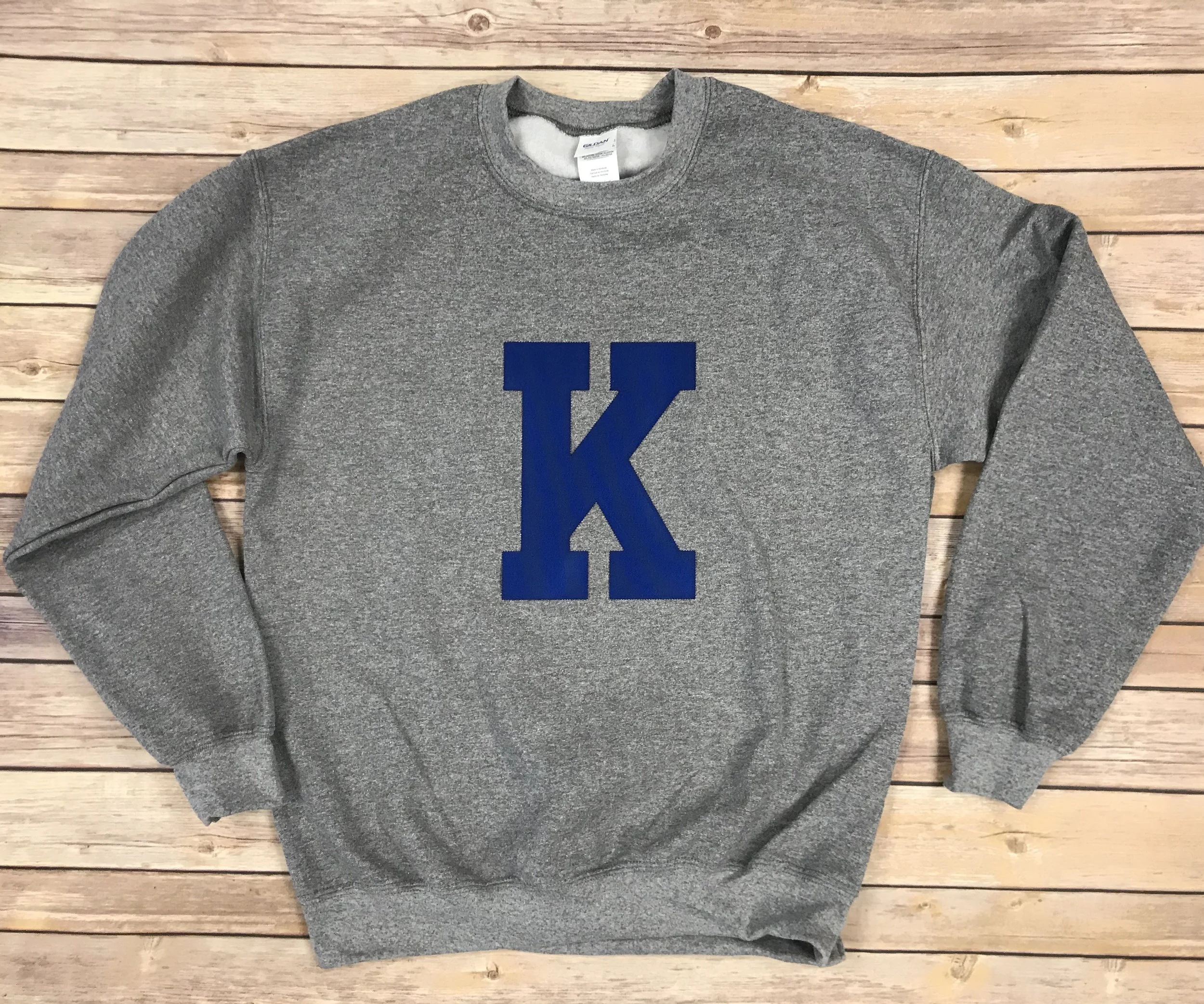 Heather Gray K Applique Crewneck Sweatshirt