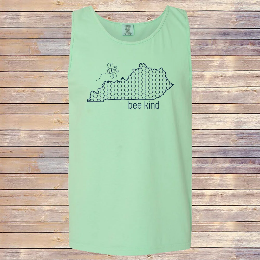Comfort Colors Island Reef Bee Kind KY Tank Top