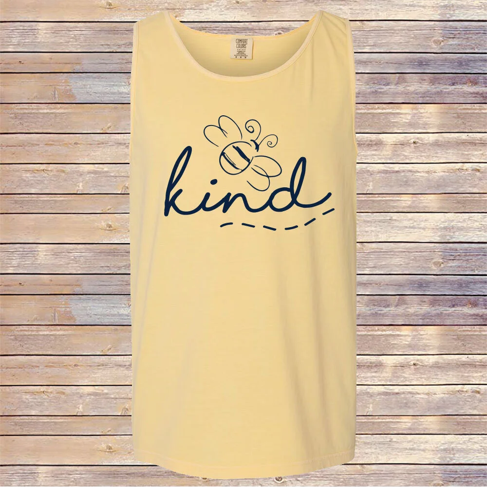 Comfort Colors Butter Bee Kind Script Tank Top