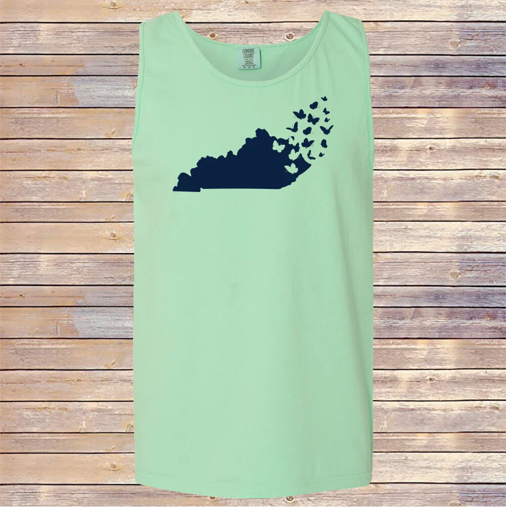 Comfort Colors Island Reef KY Butterfly Tank Top