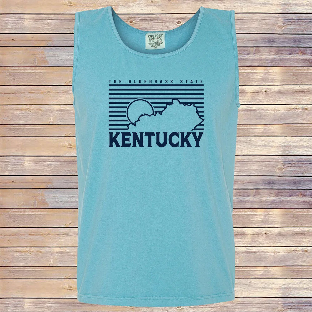 Comfort Colors Lagoon KY Sunset Tank Top
