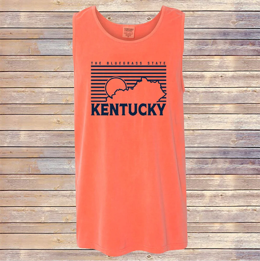 Comfort Colors Bright Salmon KY Sunset Tank Top