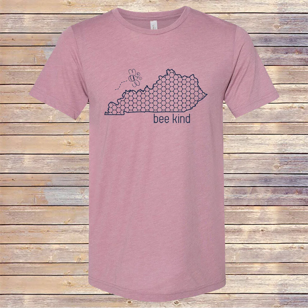 Heather Orchid KY Bee Kind Tri-Blend Tee