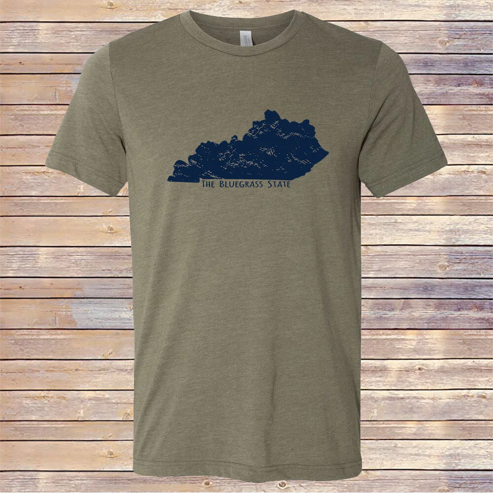 Heather Olive Bluegrass State Tri-Blend Tee
