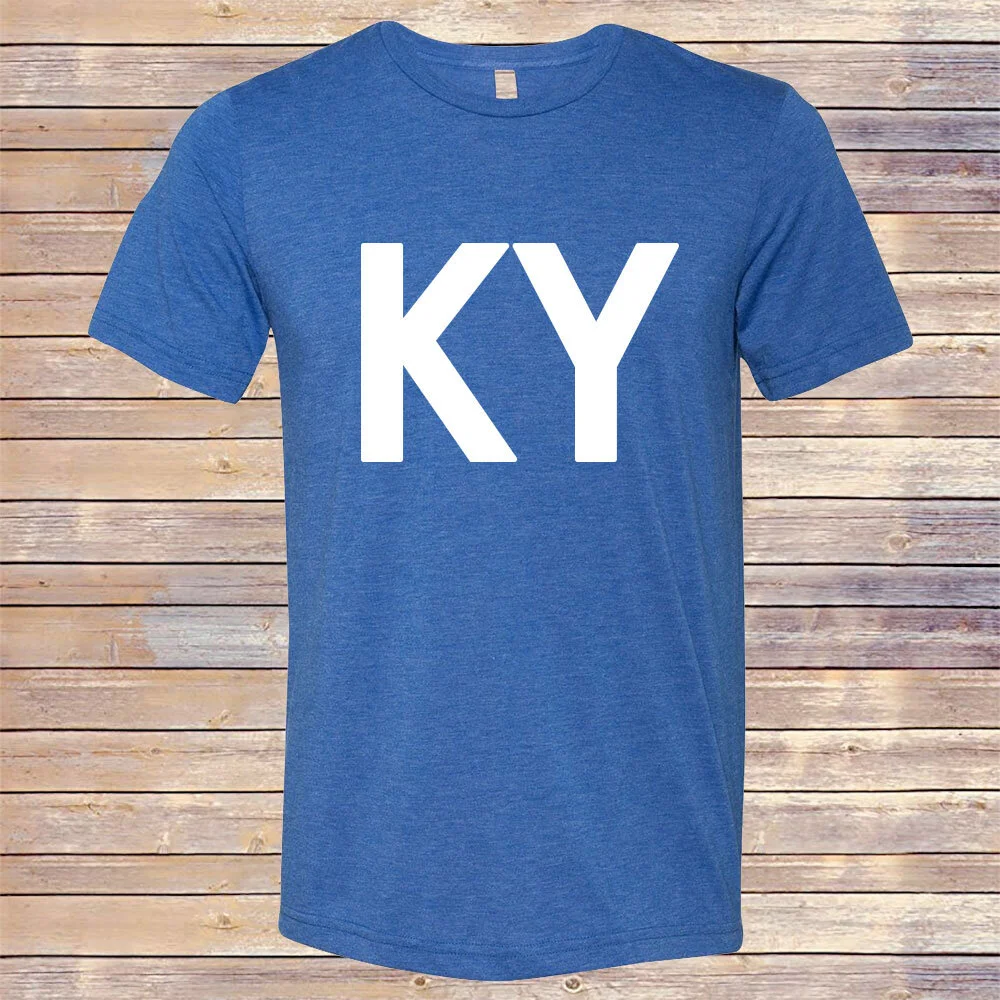 Heather Royal KY Distressed Tri-Blend Tee