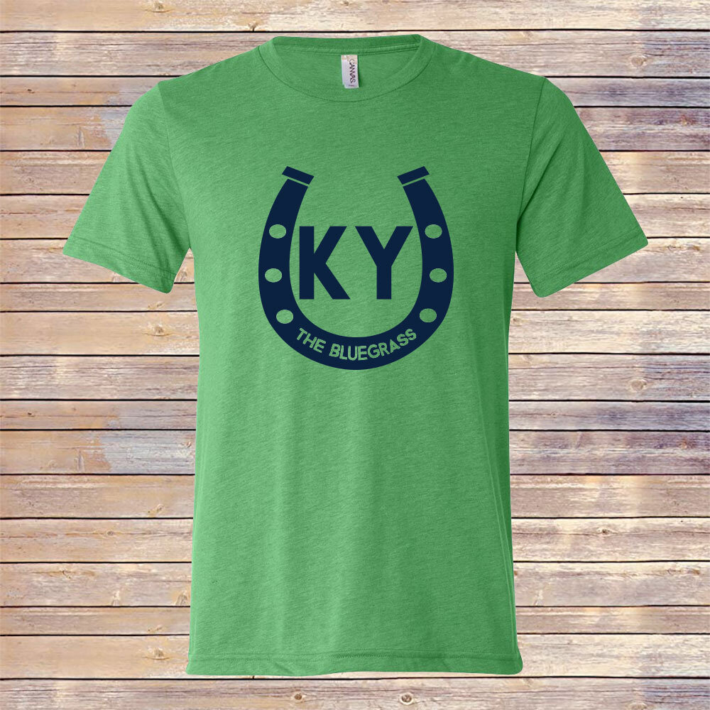 Heather Green KY Horseshoe Tri-Blend Tee