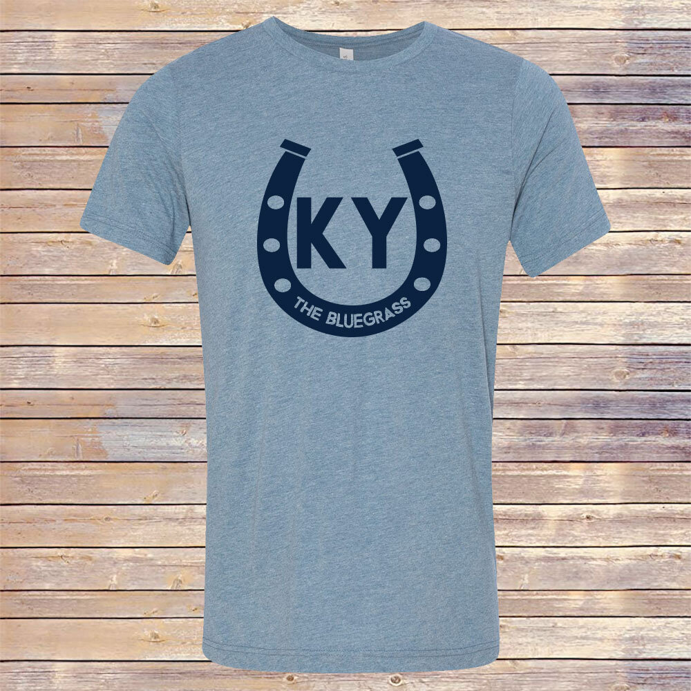 Heather Denim KY Horseshoe Tri-Blend Tee