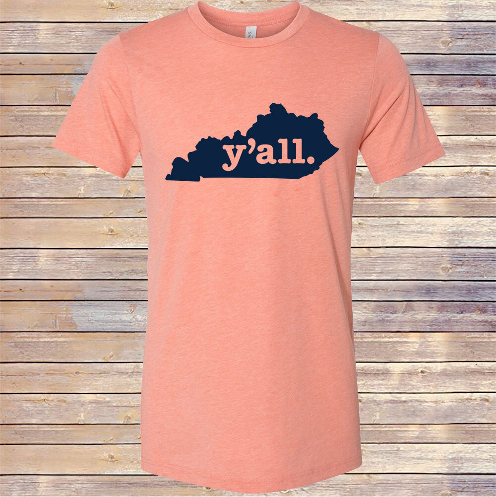 Heather Sunset Y'all State Tri-Blend Tee