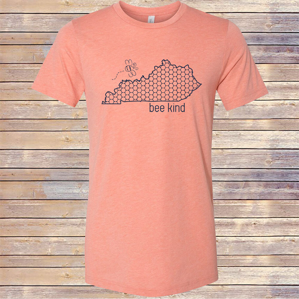 Heather Sunset Bee Kind KY Tri-Blend Tee