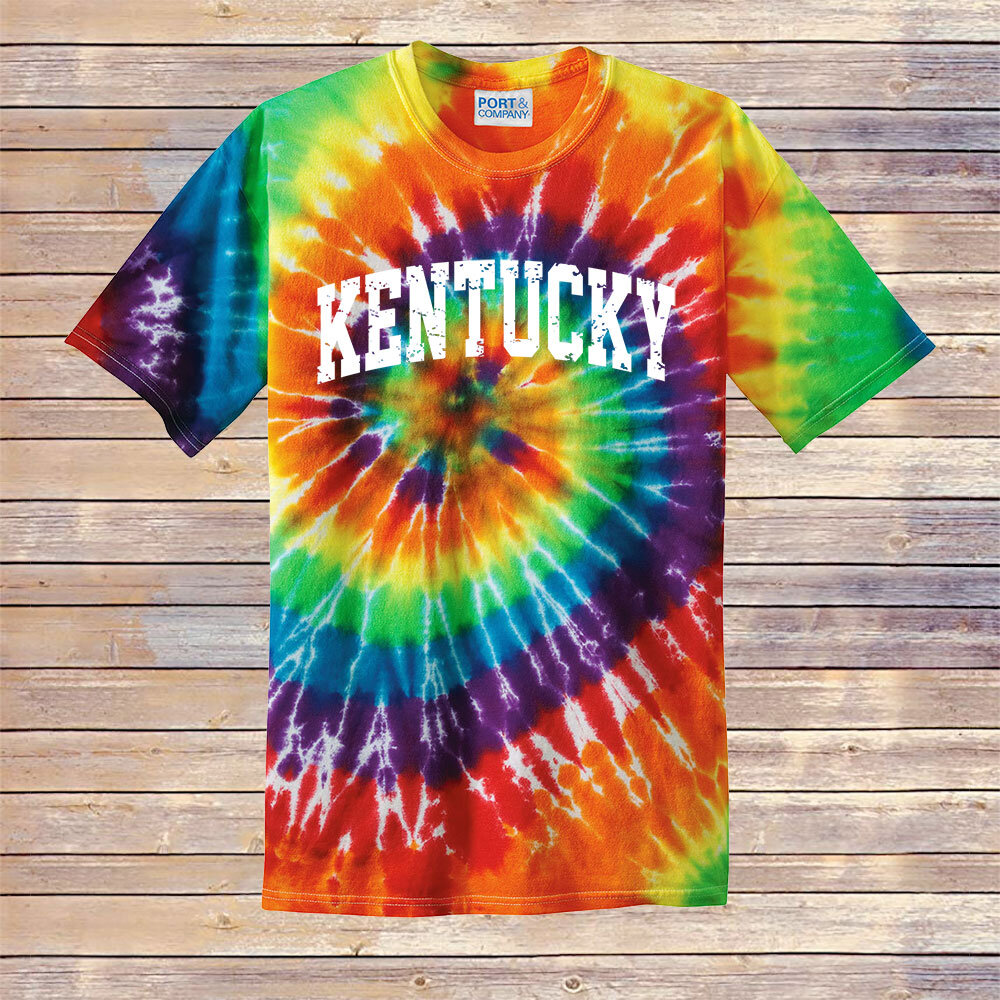 Rainbow Tie Dye Kentucky Arch Tee