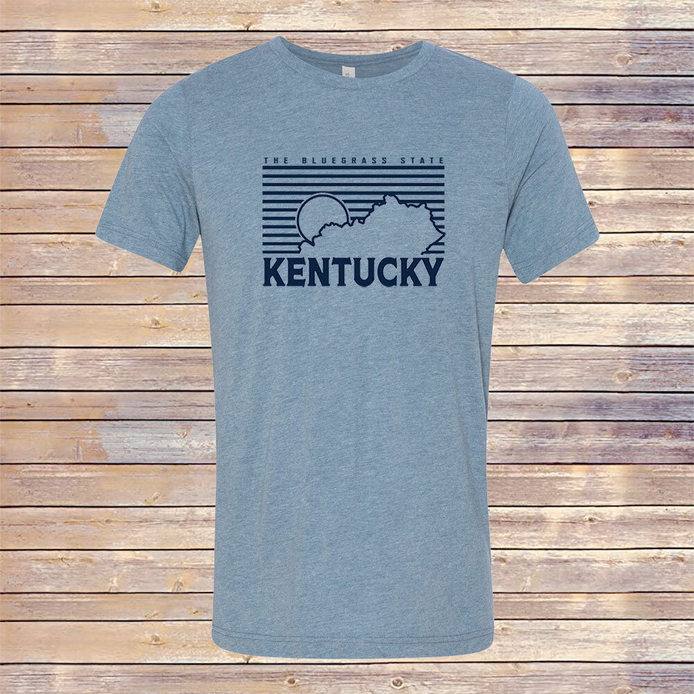 Heather Maritime Blue KY Sunset Tee